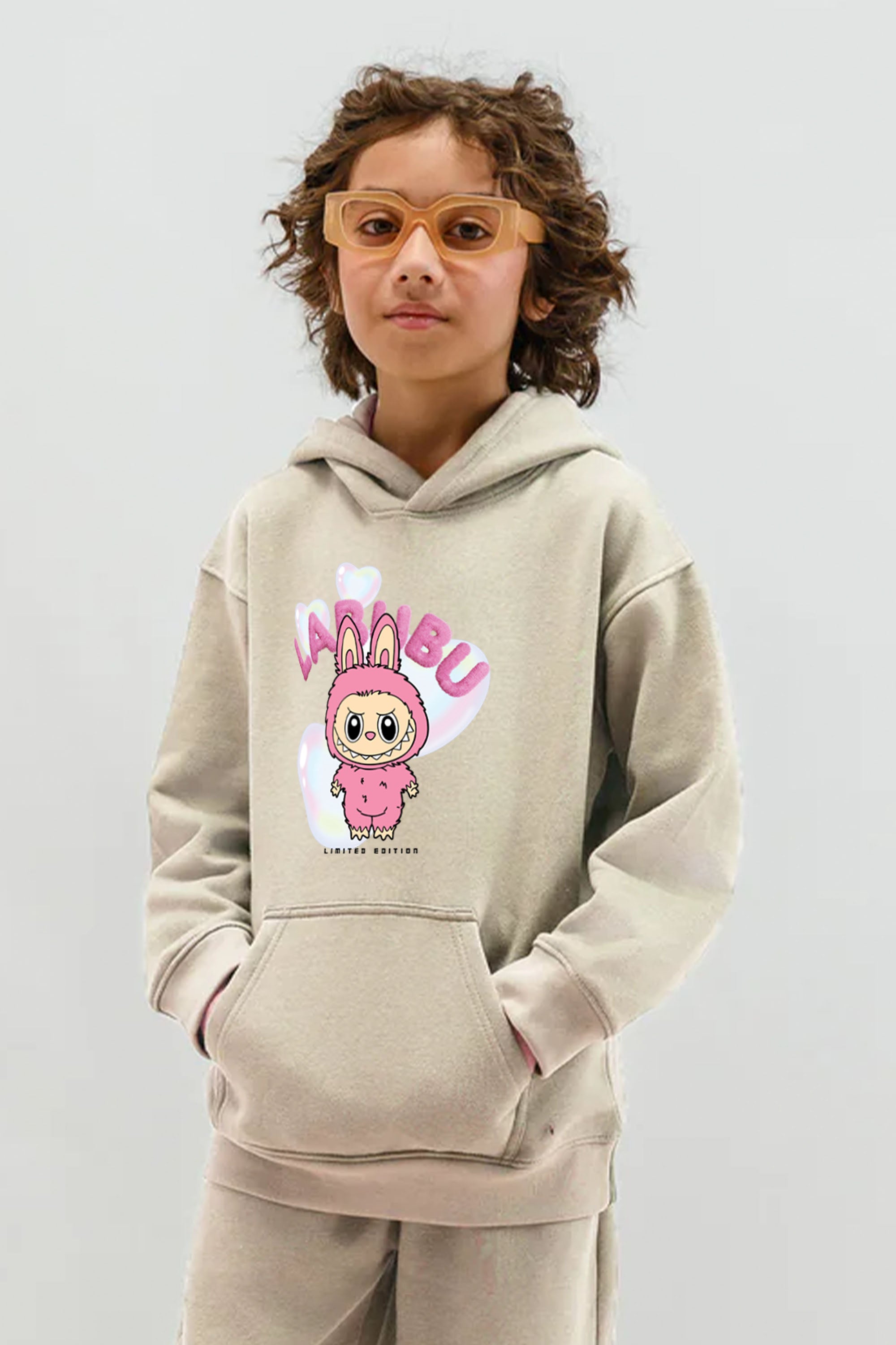 Kids Cute Labubu Printed Hoodie & Joggers set (Pack of 5)