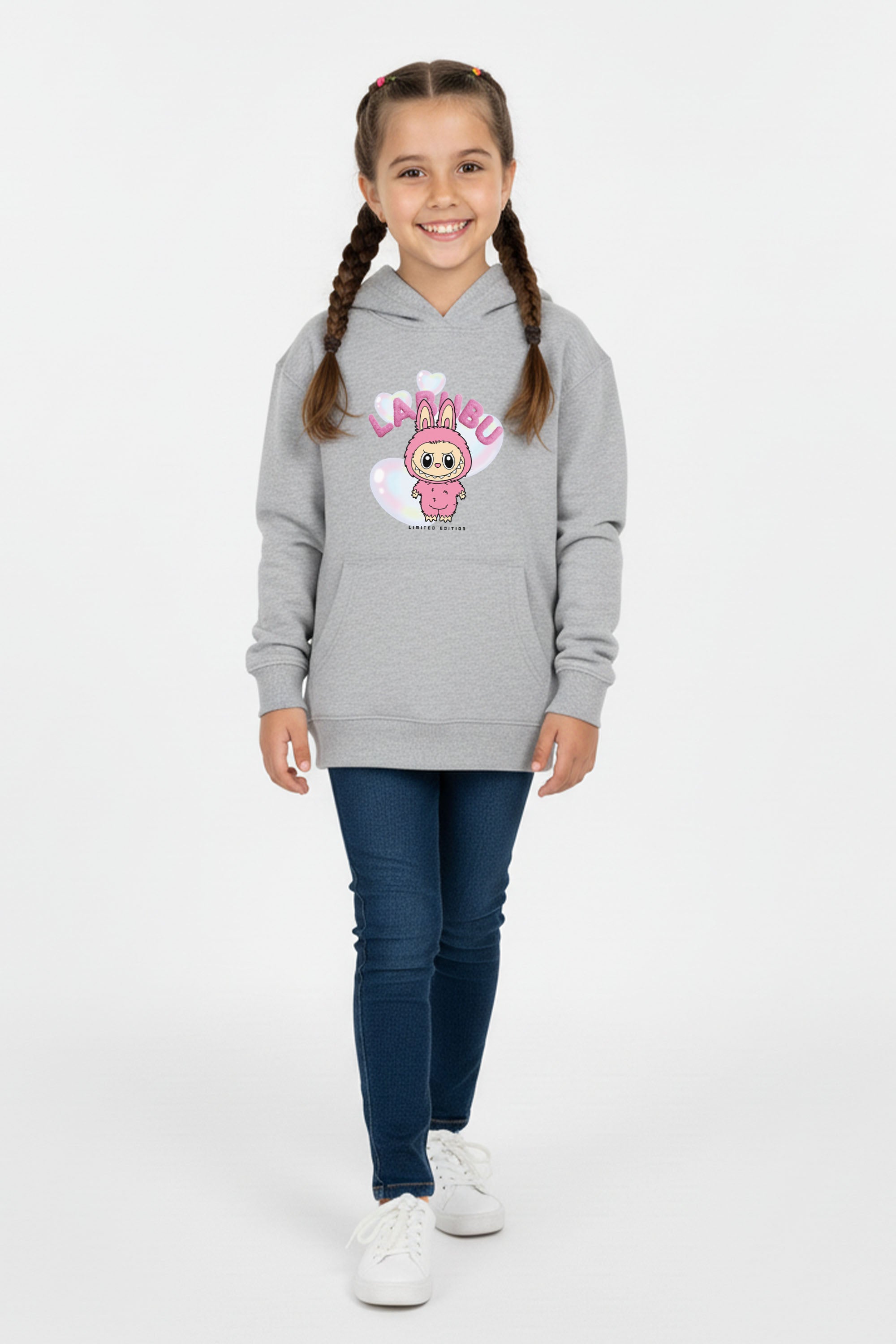 Kids Cute Labubu Printed Hoodie