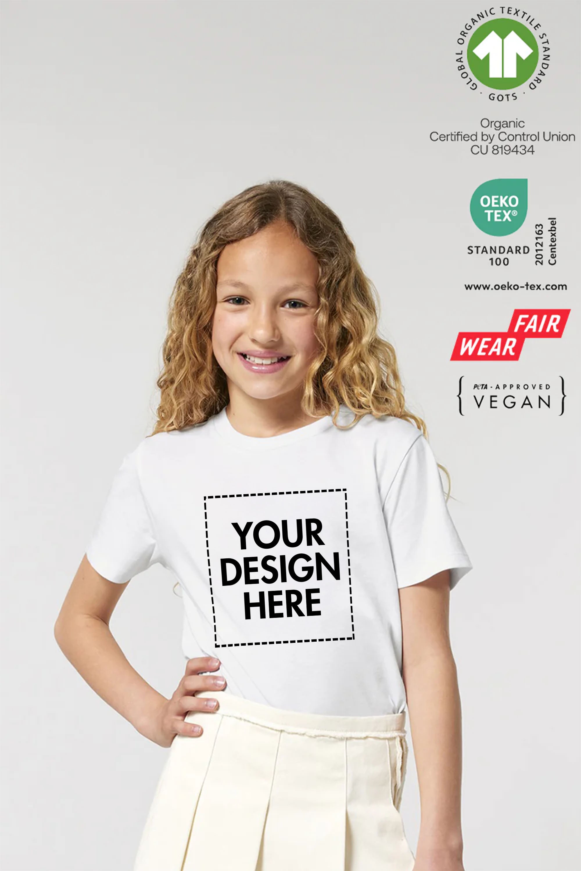 Kids Perfect-Fit Organic Custom Printed T-Shirt