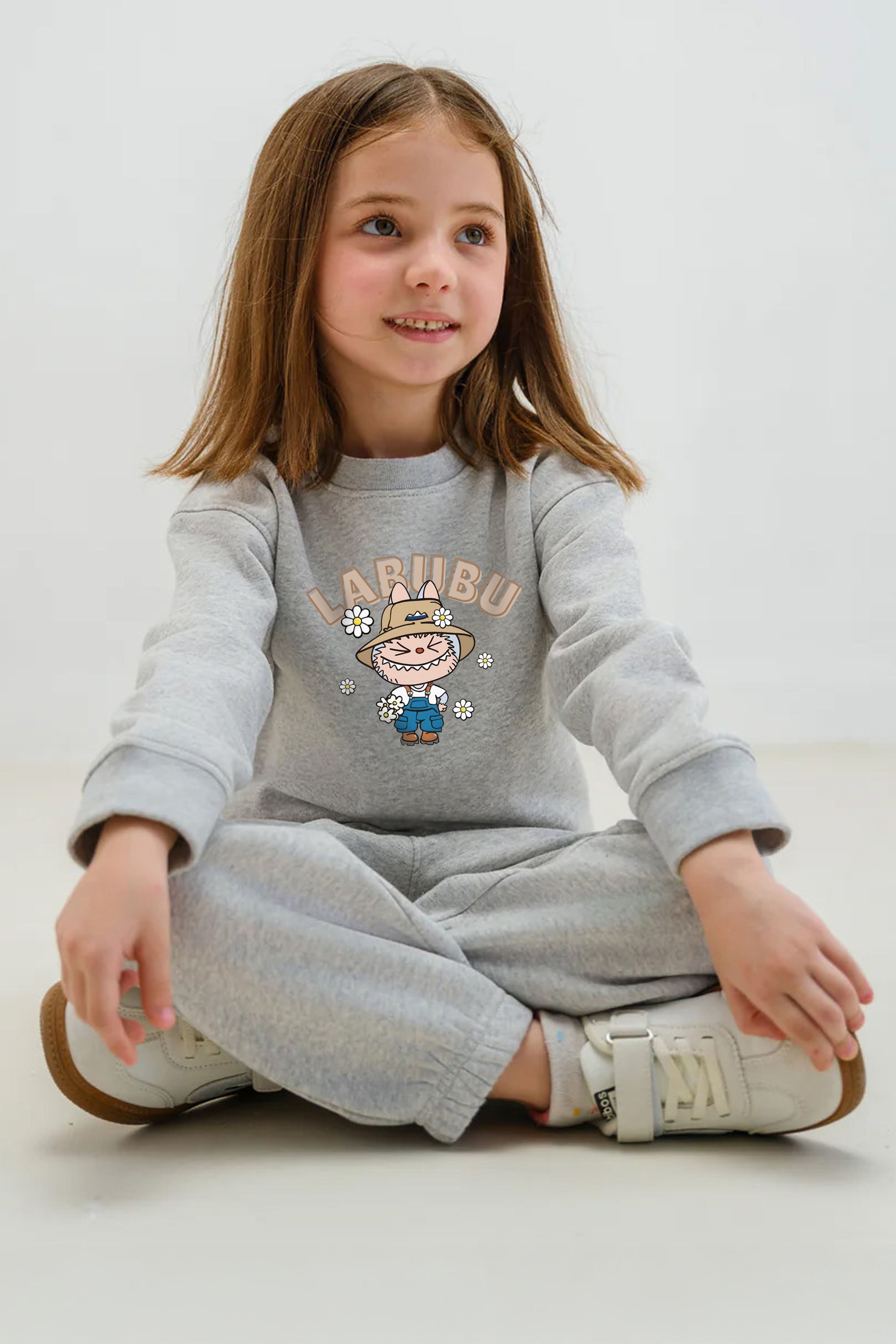Kids Premium Labubu Daisy Farmer Printed Sweatshirt (Pack of 5)