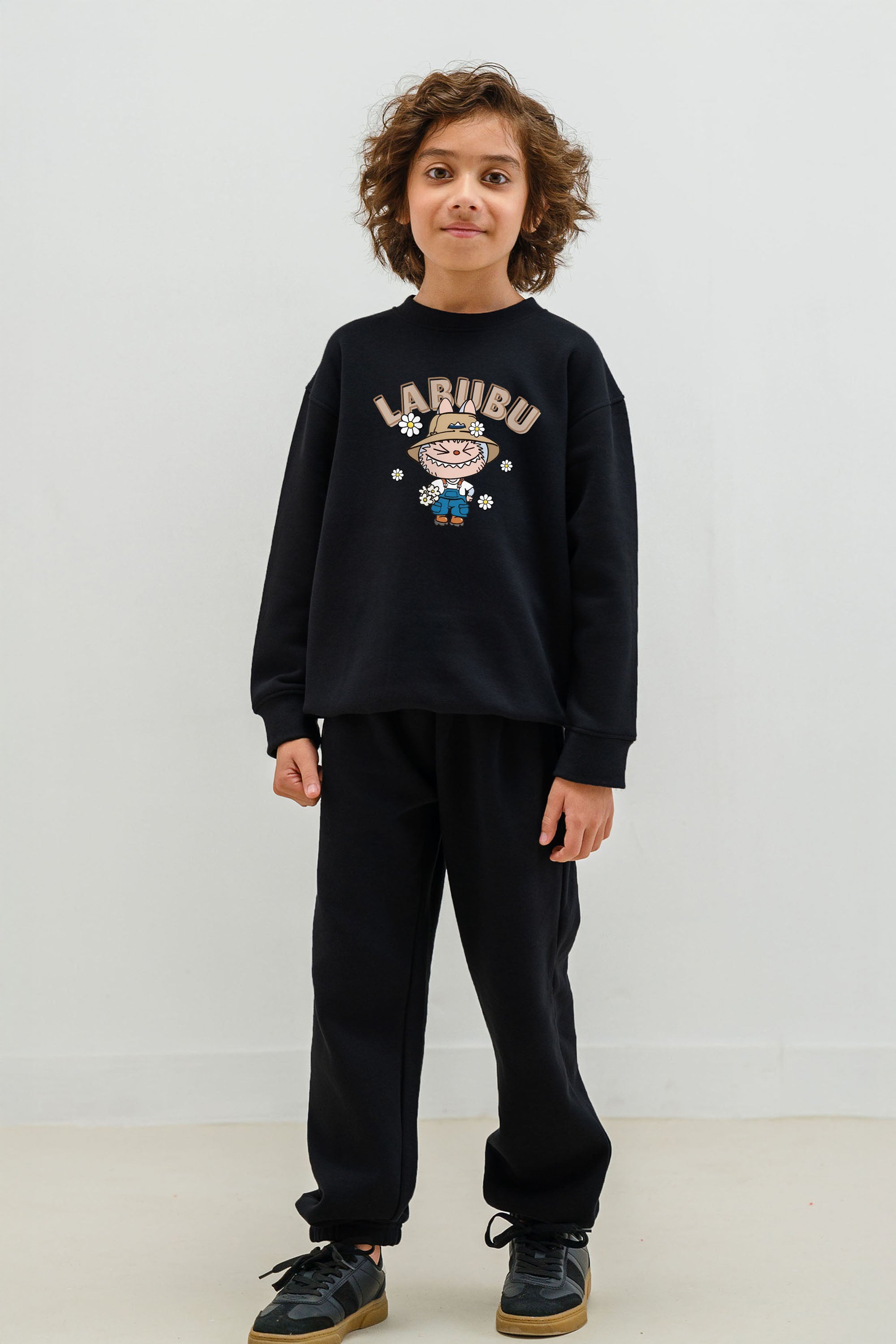 Kids Premium Labubu Daisy Farmer Printed Sweatshirt (Pack of 5)