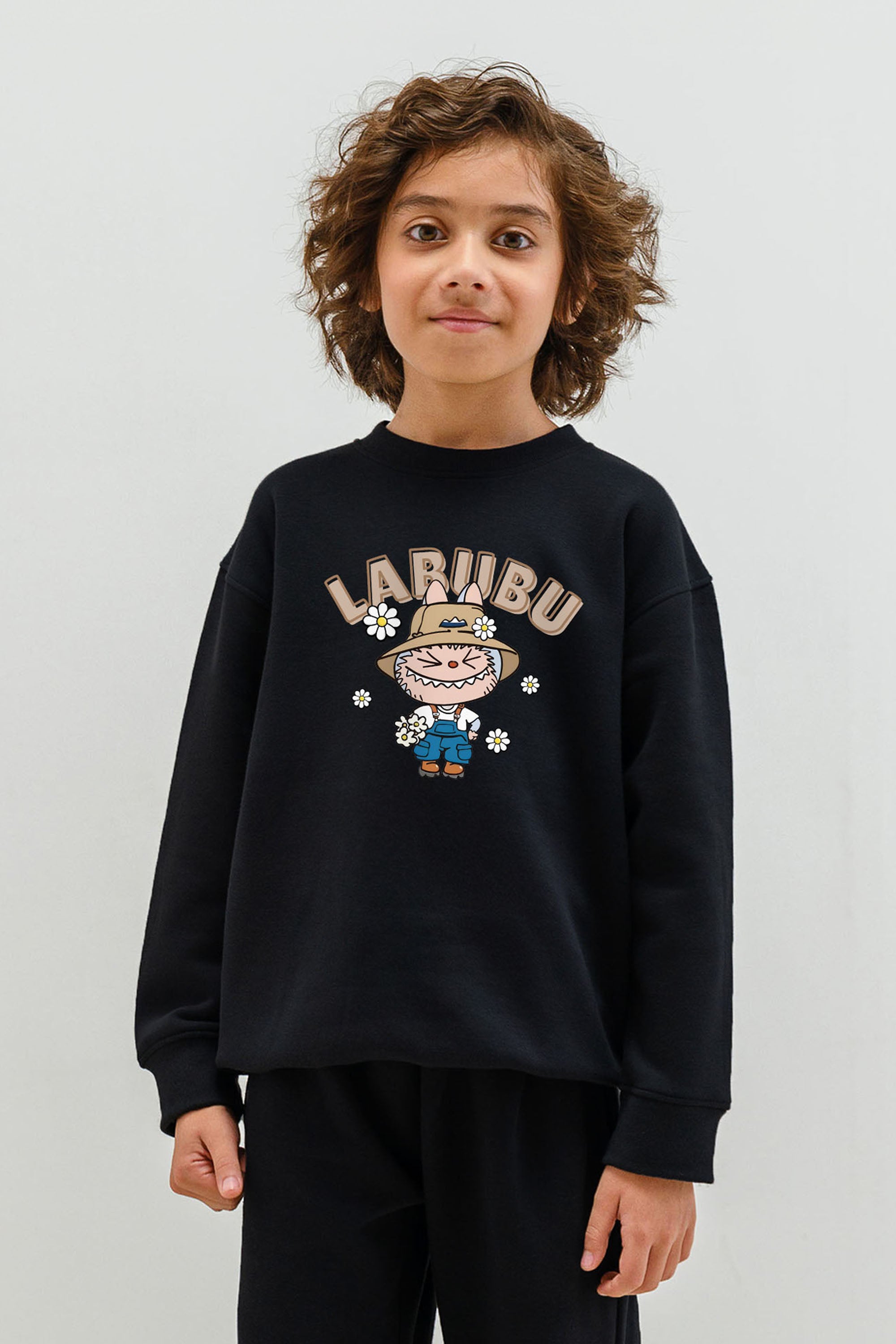 Kids Premium Labubu Daisy Farmer Printed Sweatshirt (Pack of 5)