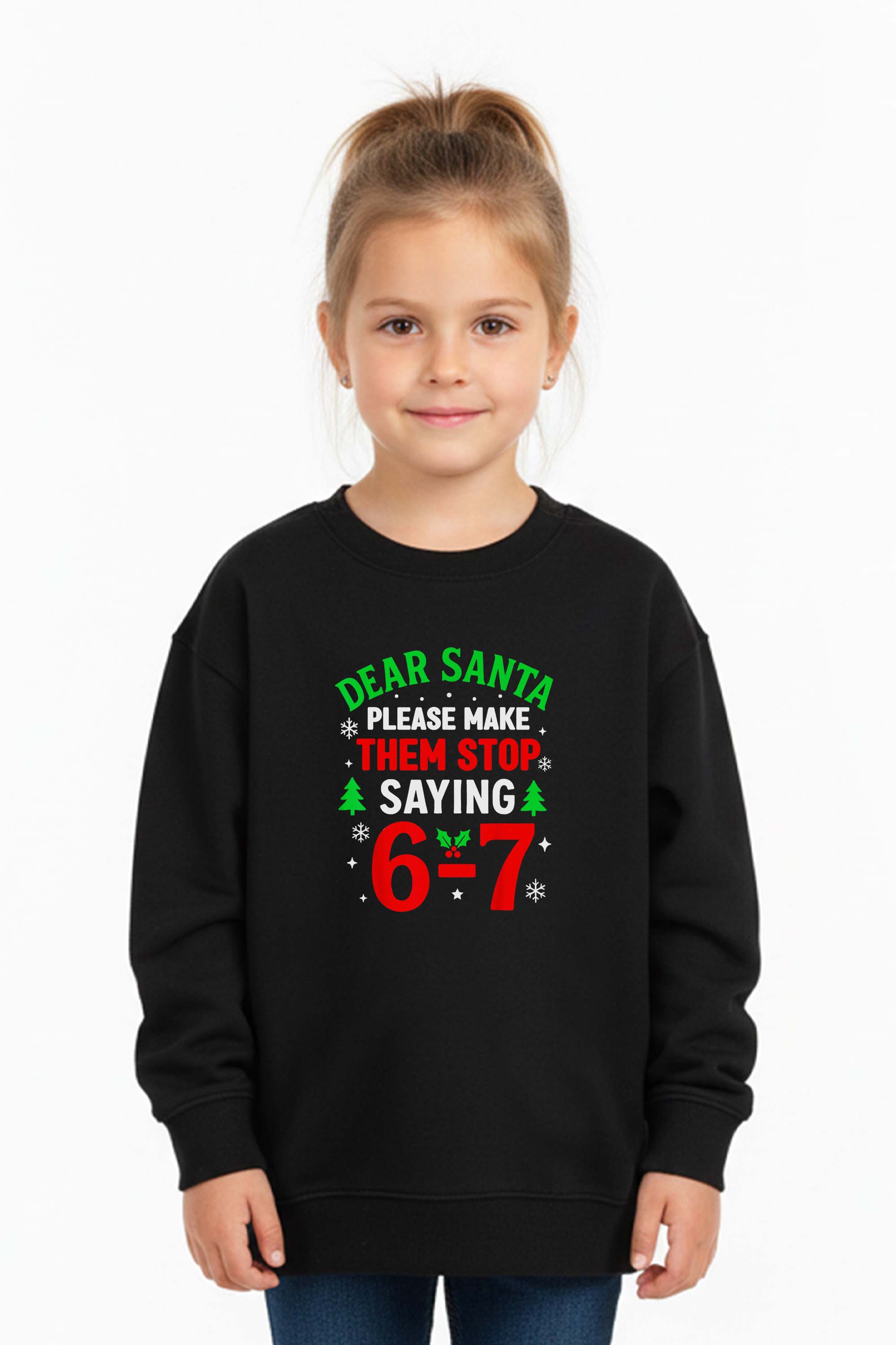 Kids Dear Santa 6-7 Christmas Graphic Sweatshirt