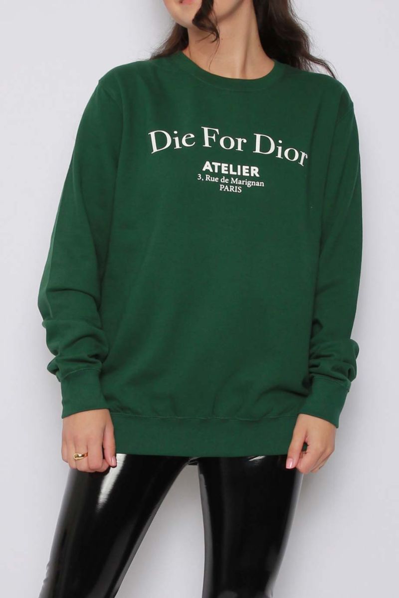 Die For Dior Slogan Oversized Sweatshirt (Pack of 6)