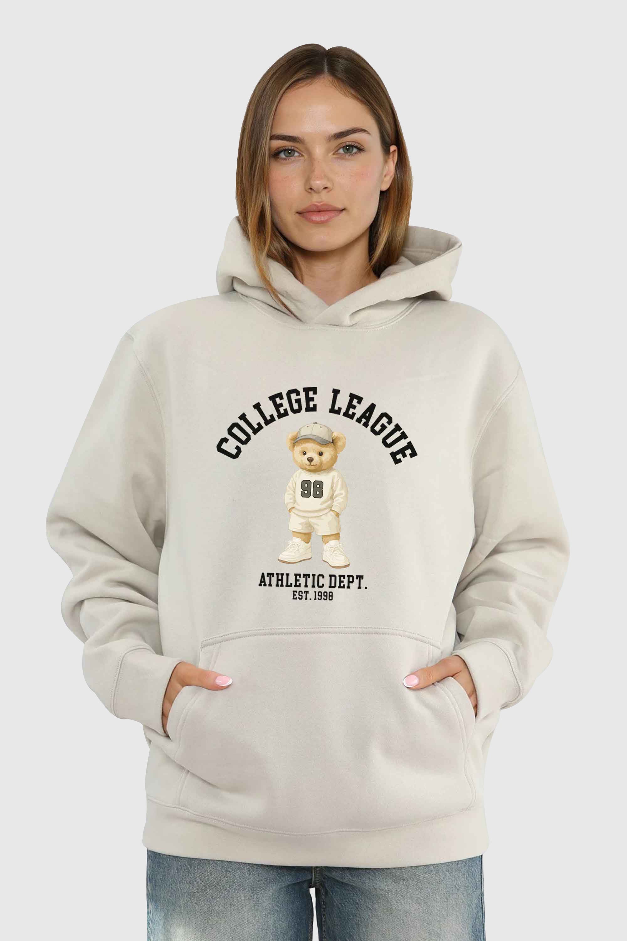 Unisex 280GSM Blended College League Teddy Athletic Printed Hoodie