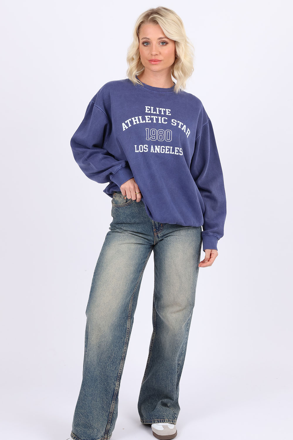 Overdye Sweatshirt In Elite Athletic Star Print