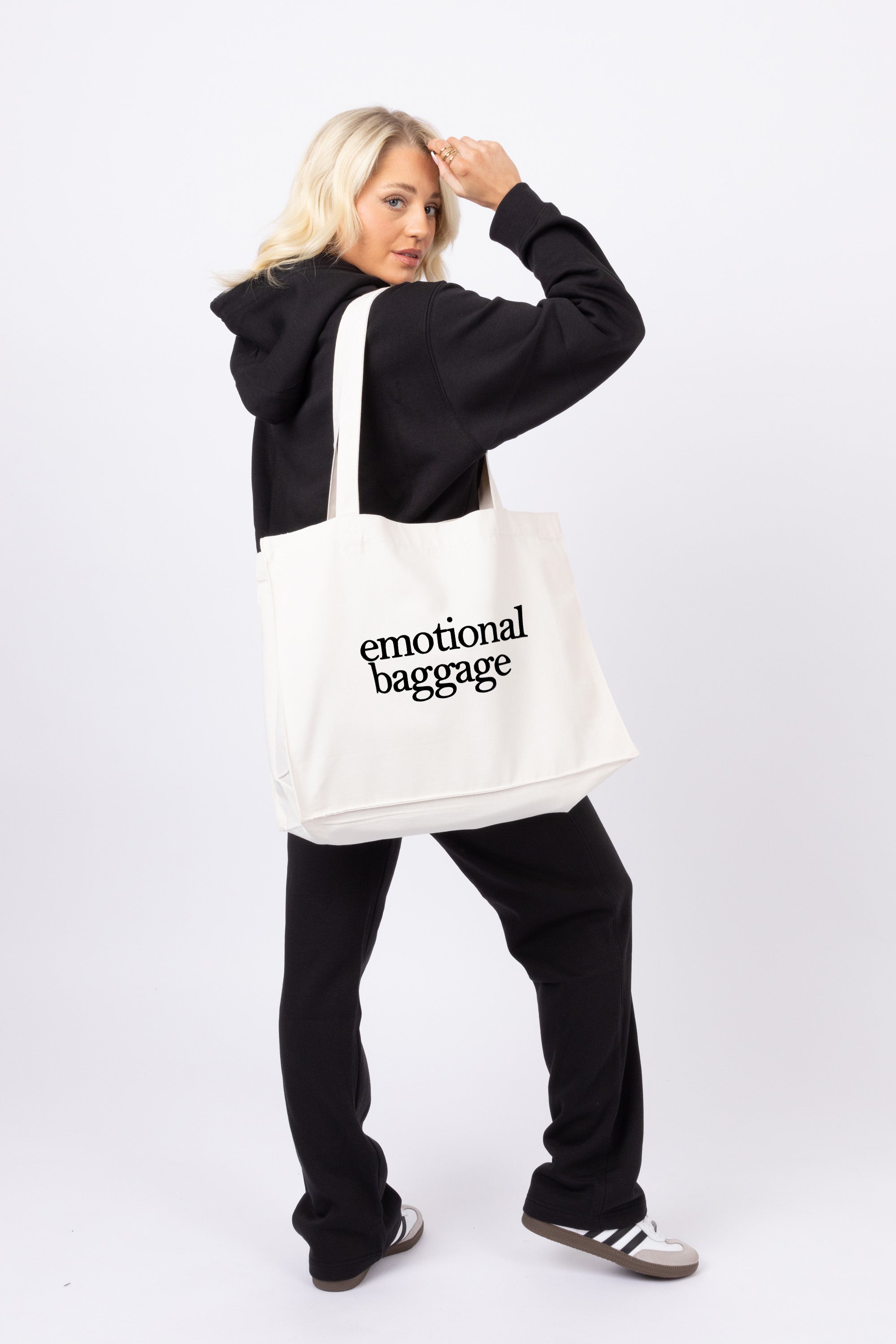 Emotional Baggage Printed Woven Shopping Tote Bag (Custom Pack)