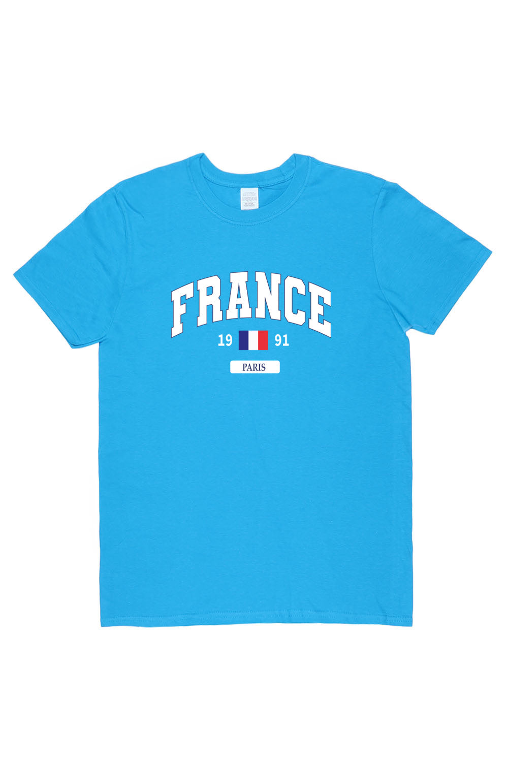 France T-Shirt in Sapphire Blue (Custom Packs)