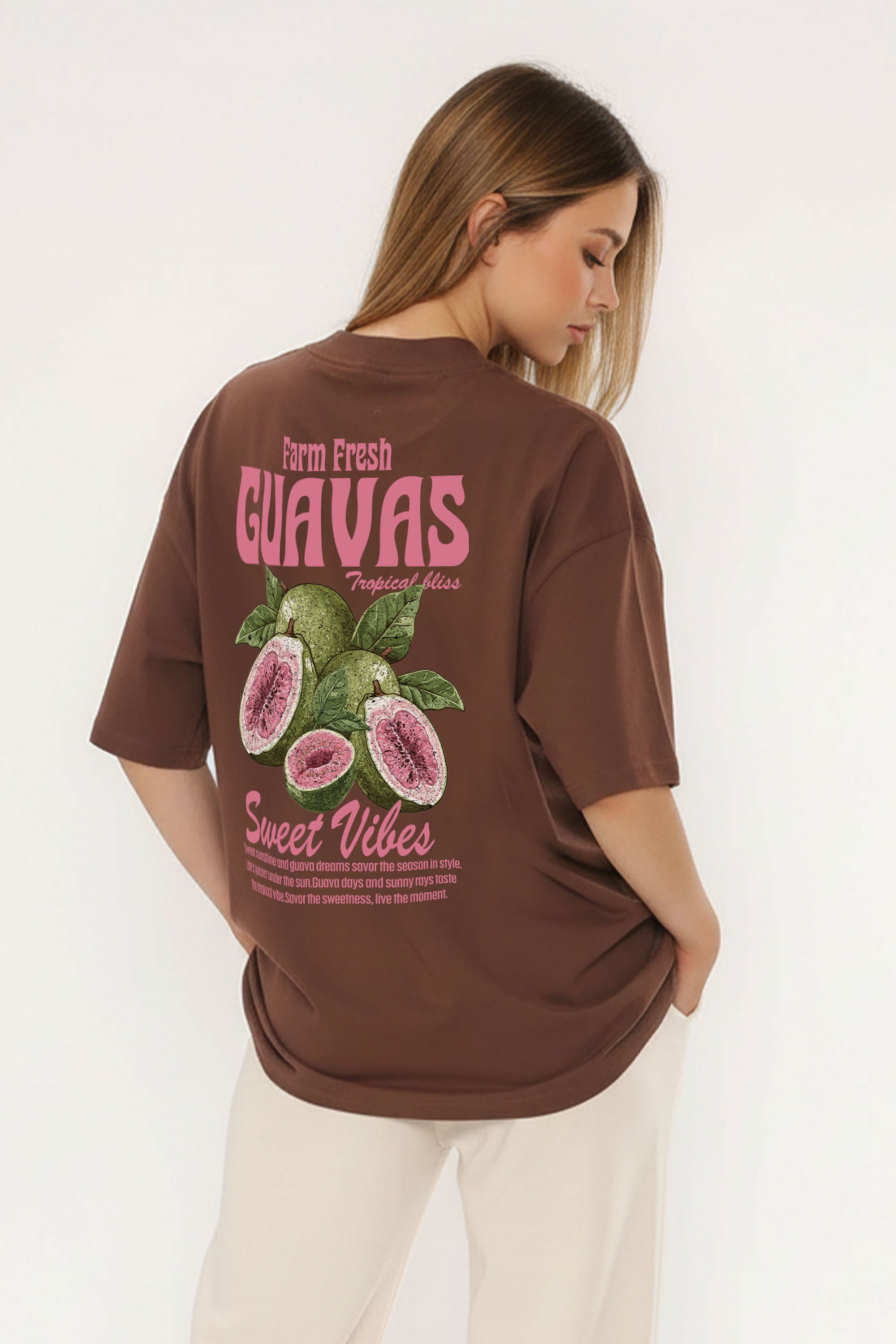 Oversized T-Shirt In Farm Fresh Guavas Print