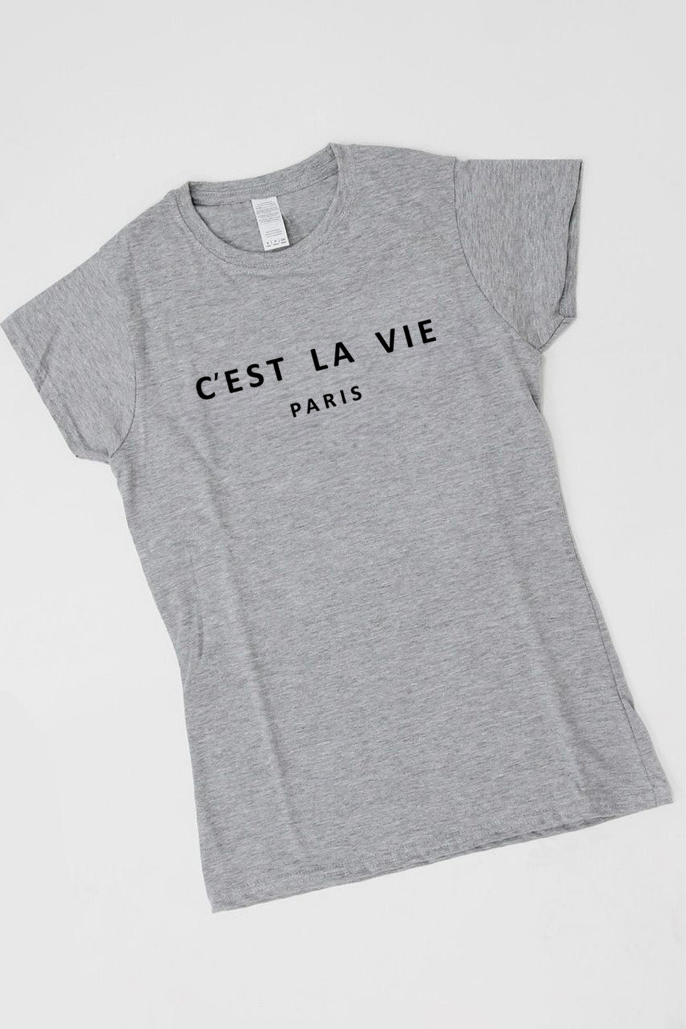 C'est La Vie Paris Slogan Fitted T-Shirt