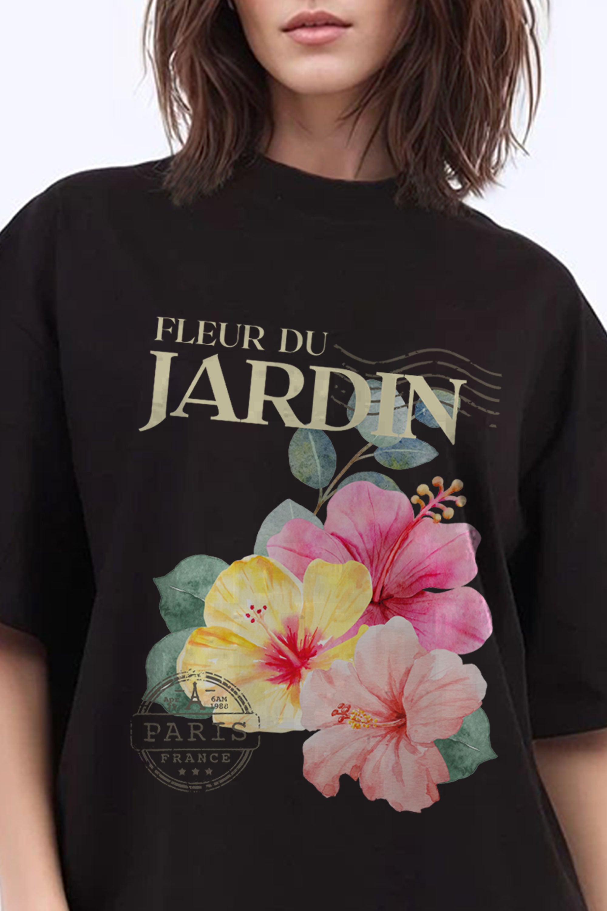 220GSM Oversized T-Shirt In Jardin Floral Print