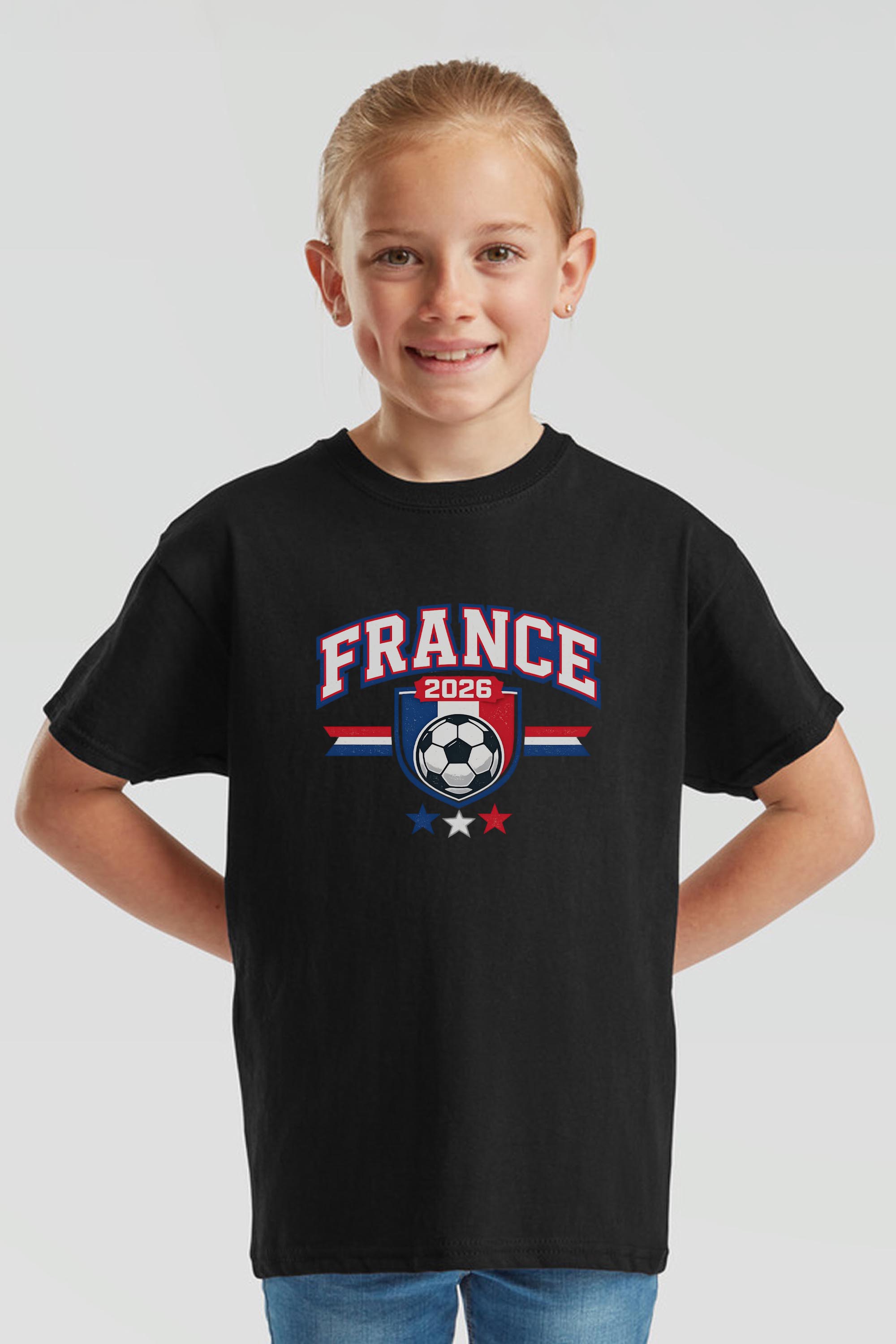 Kids France Football Printed T-Shirt