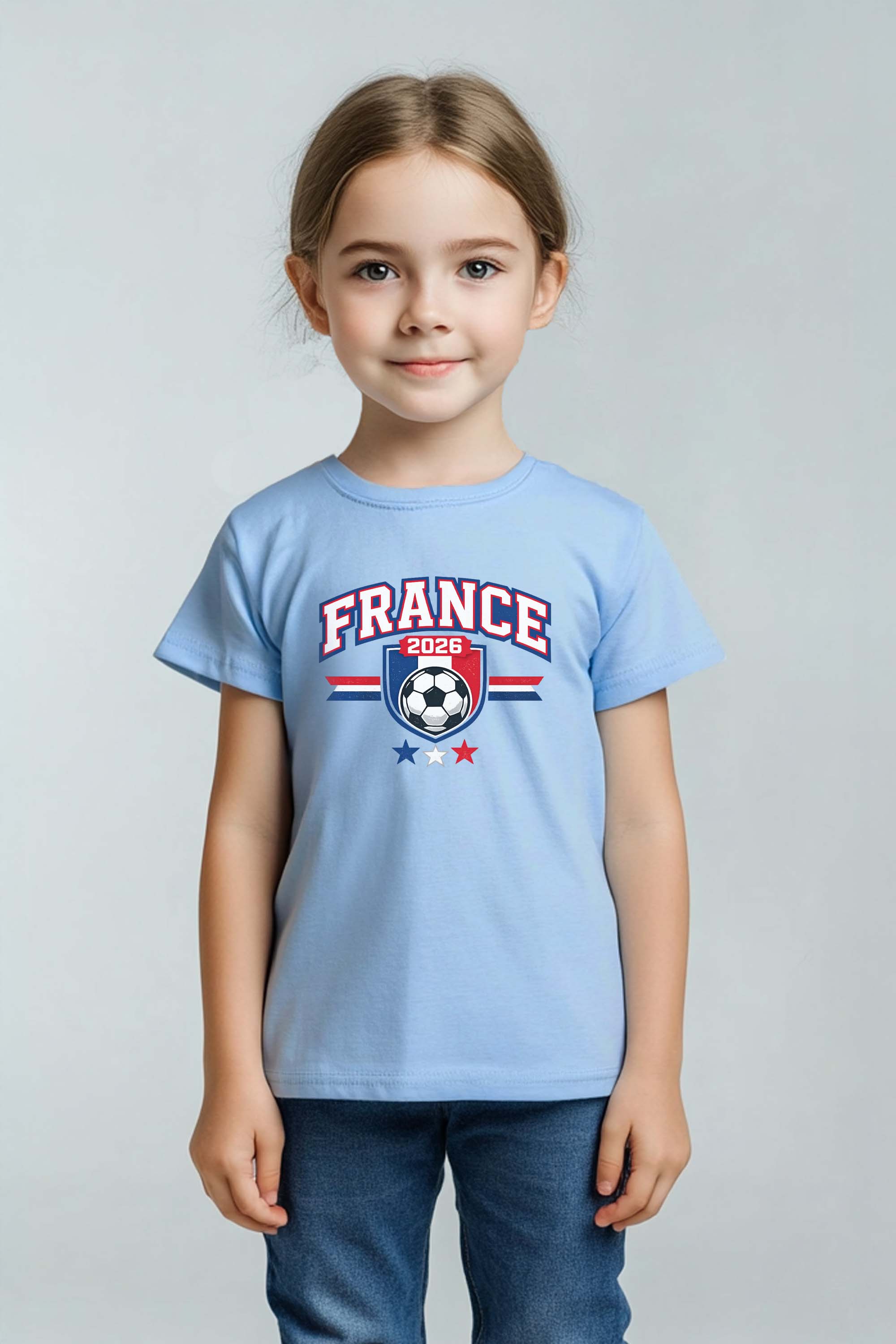 Kids France Football Printed T-Shirt