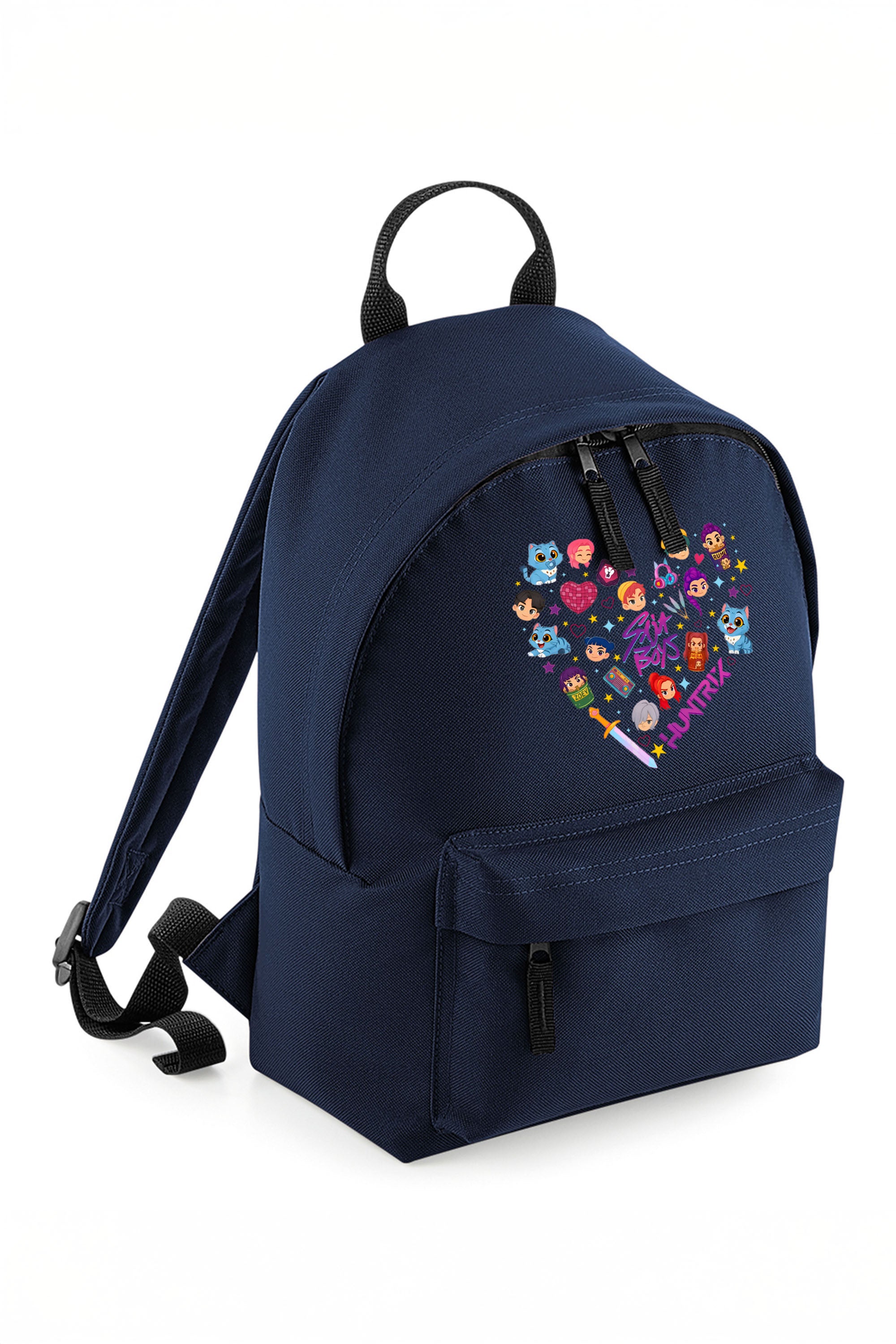 Kids K-pop Heart Squad Graphic Printed Mini Backpack