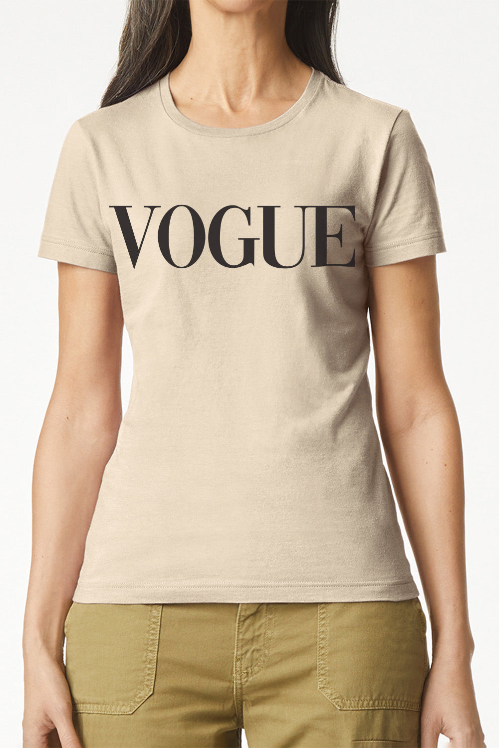 Vogue Slogan Fitted T-Shirt