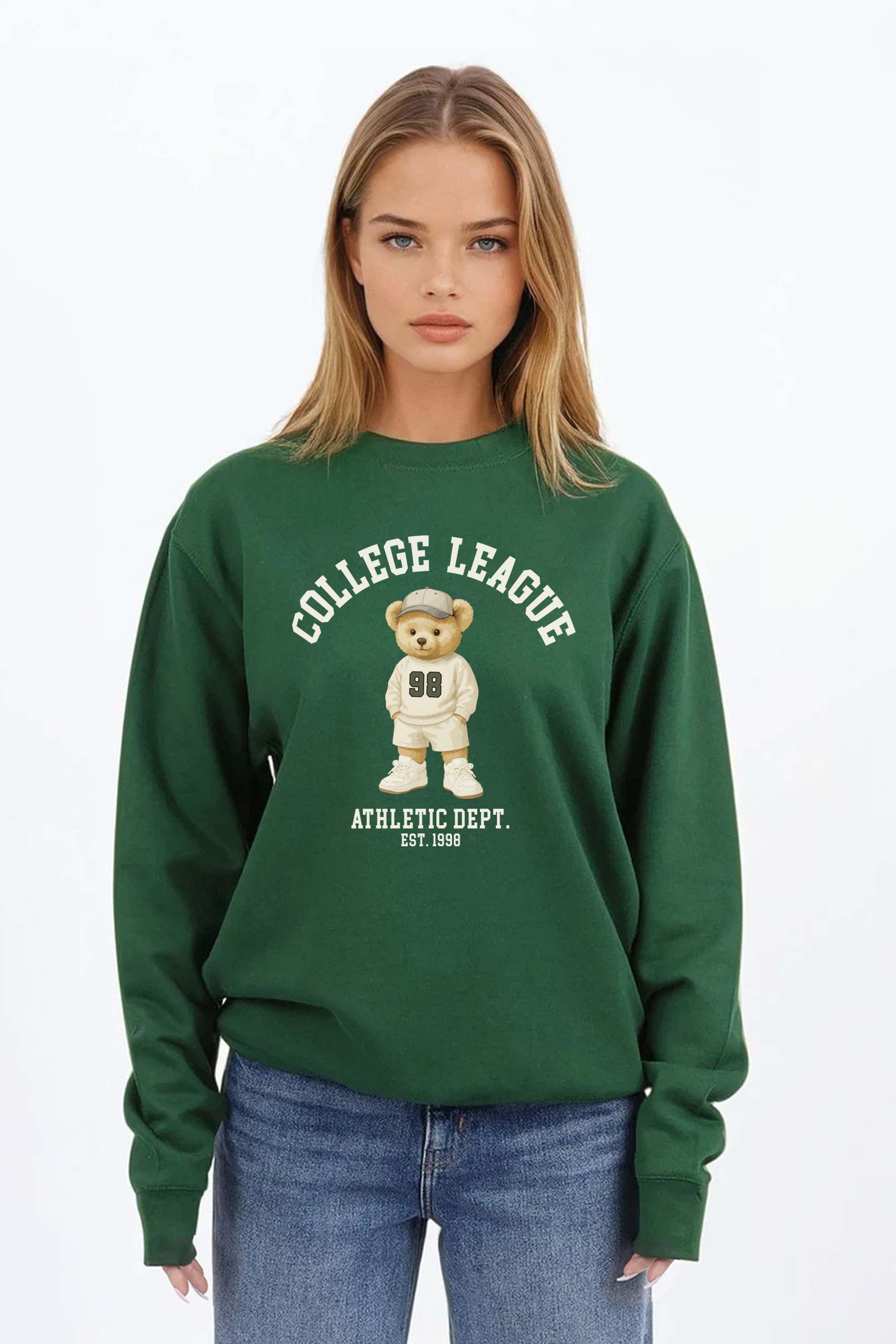 College League Teddy Athletic Printed Sweatshirt