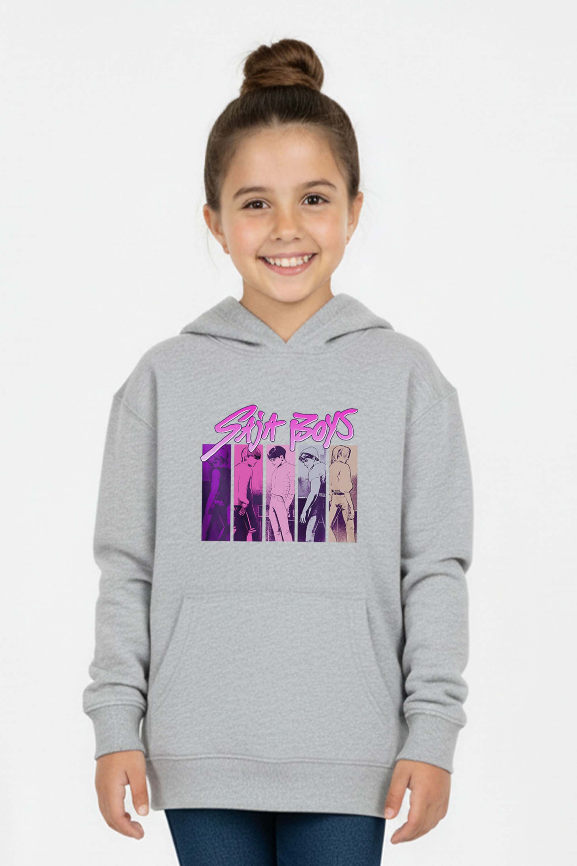 Kids K-Pop Saja Boys Graphic Printed Hoodie