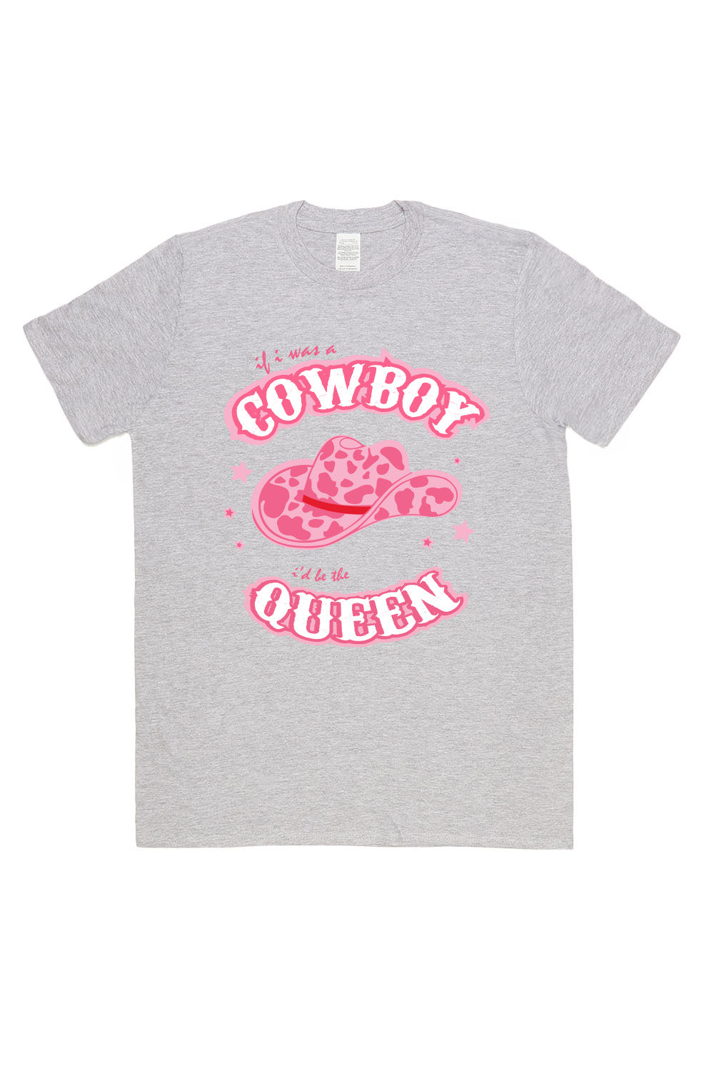 Cowboy Queen T-Shirt in Ash Grey (Custom Packs)