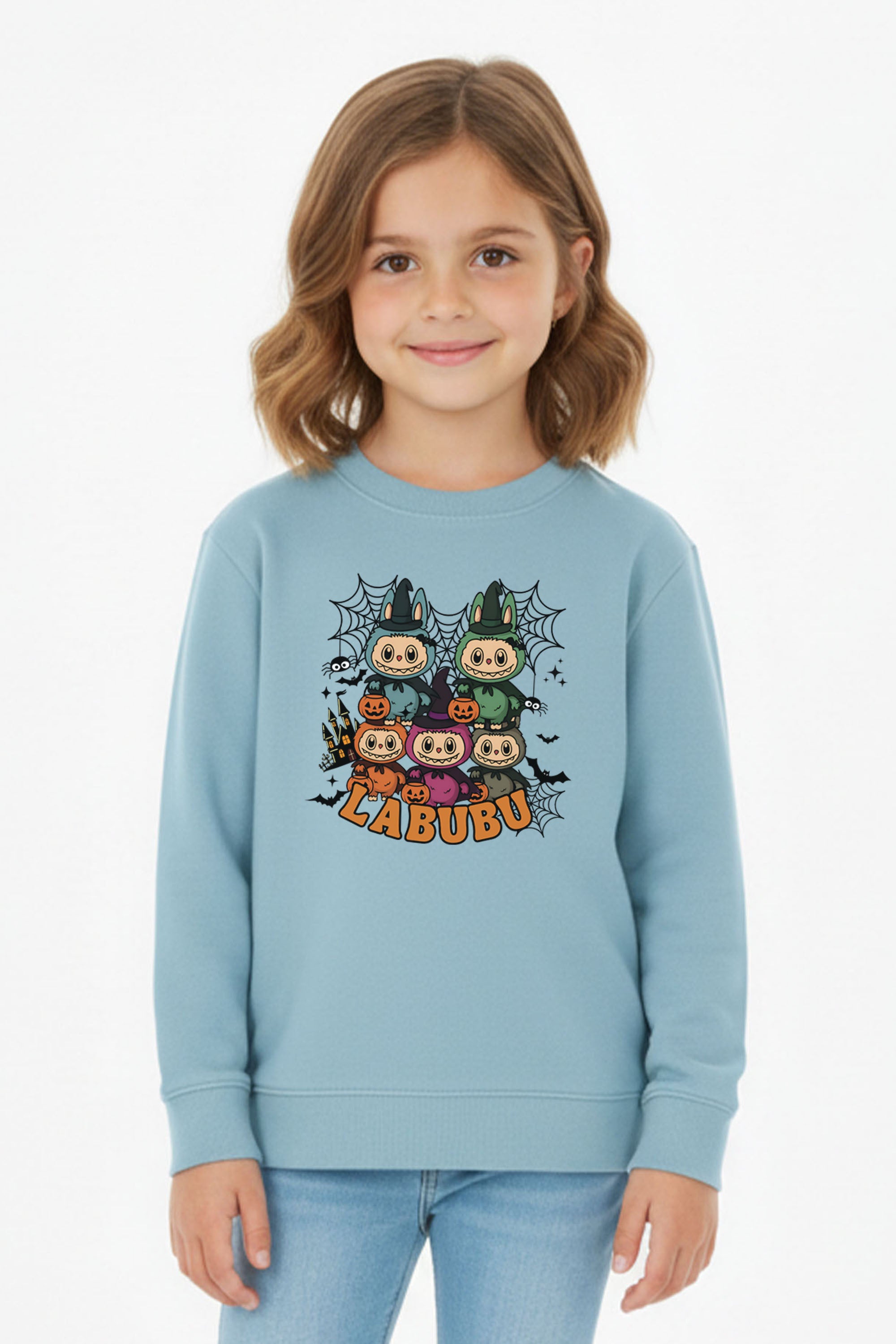 Kids Halloween Labubu Printed Sweatshirt
