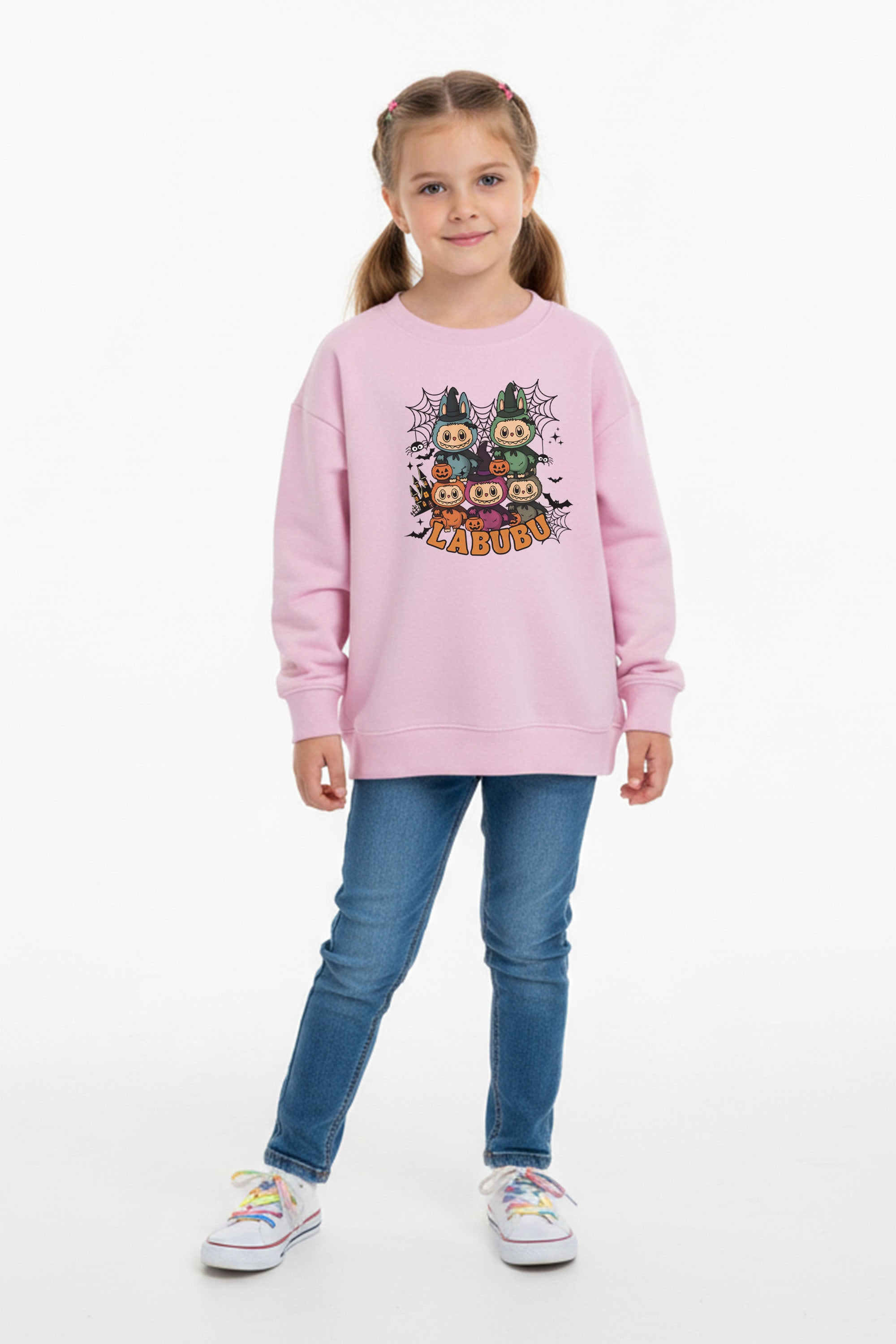Kids Halloween Labubu Printed Sweatshirt