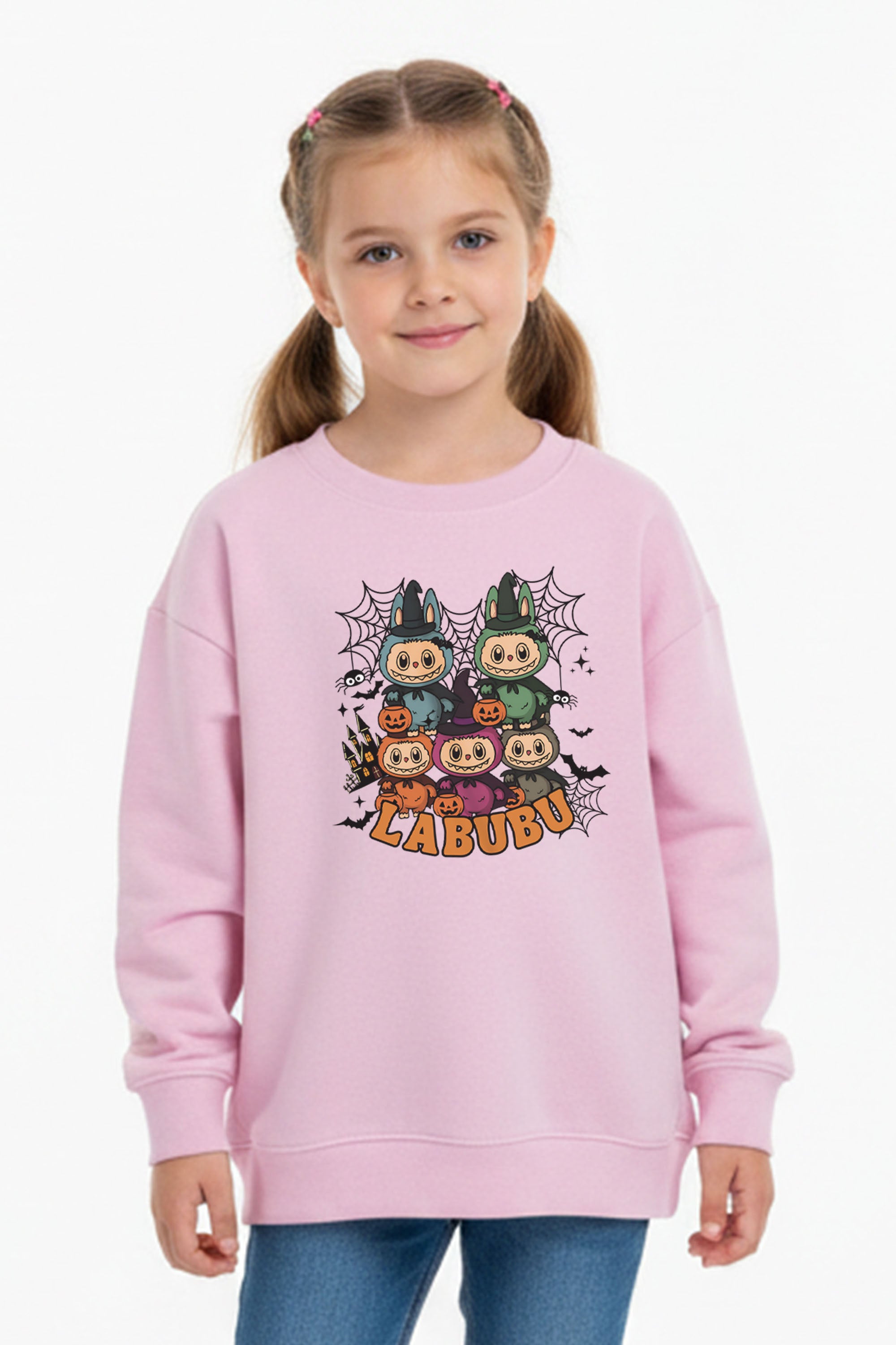 Kids Halloween Labubu Printed Sweatshirt