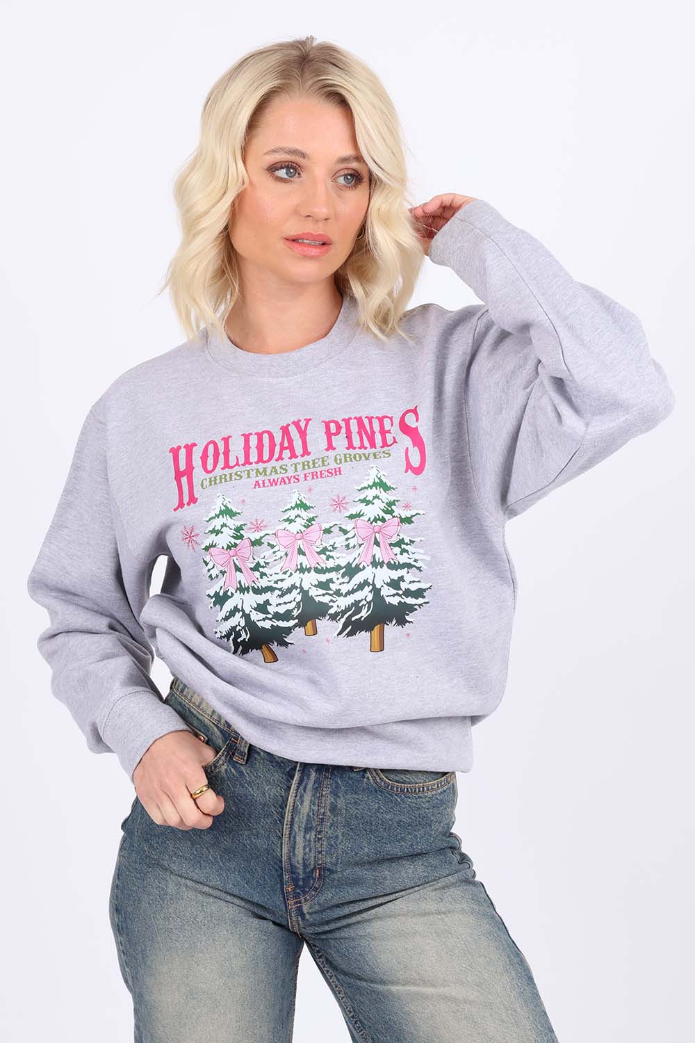 Holliday Pines Printed Christmas Jumper (Pack of 4)