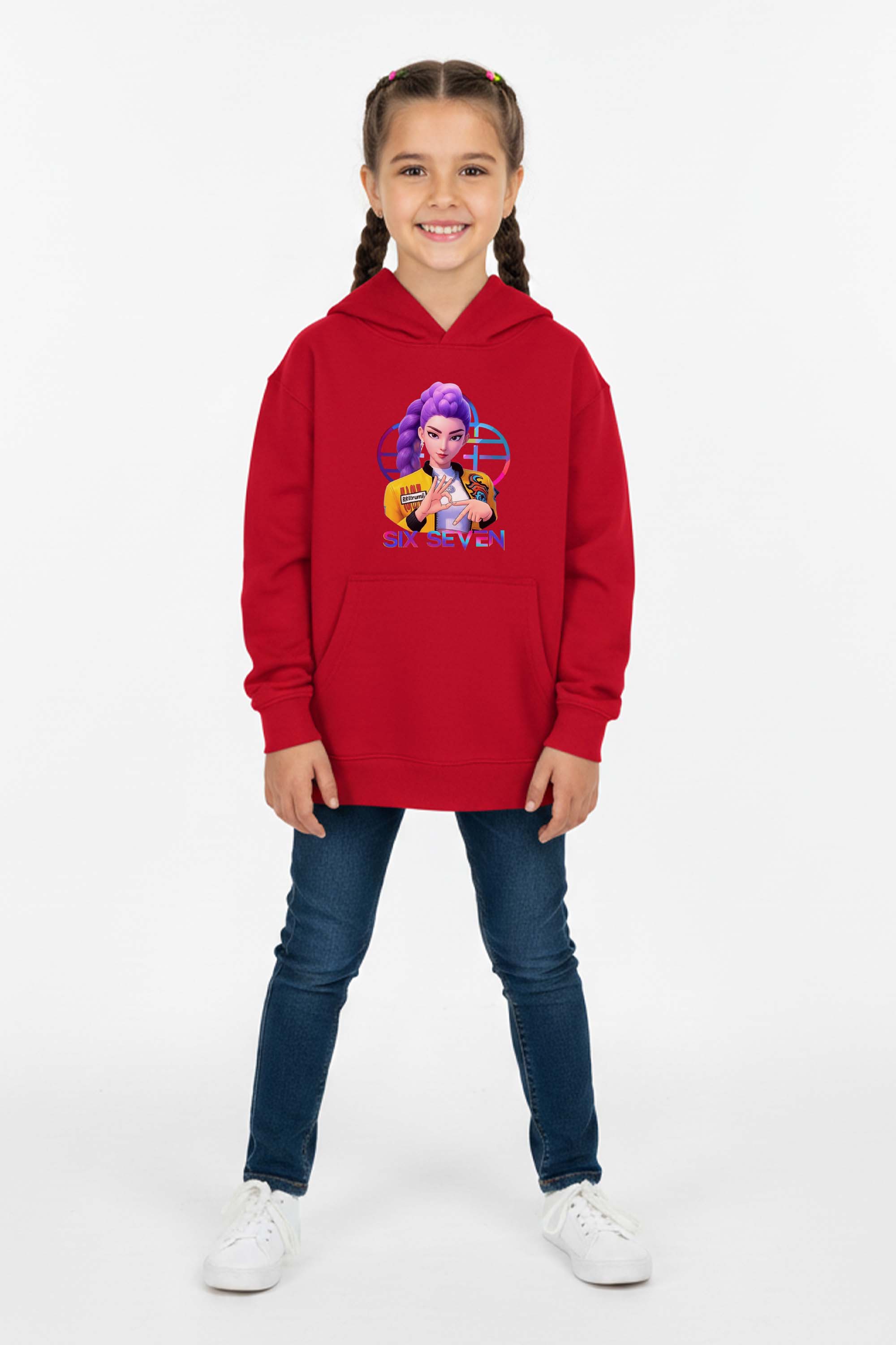 Kids K-Pop Mira Six Seven Graphic Printed Hoodie