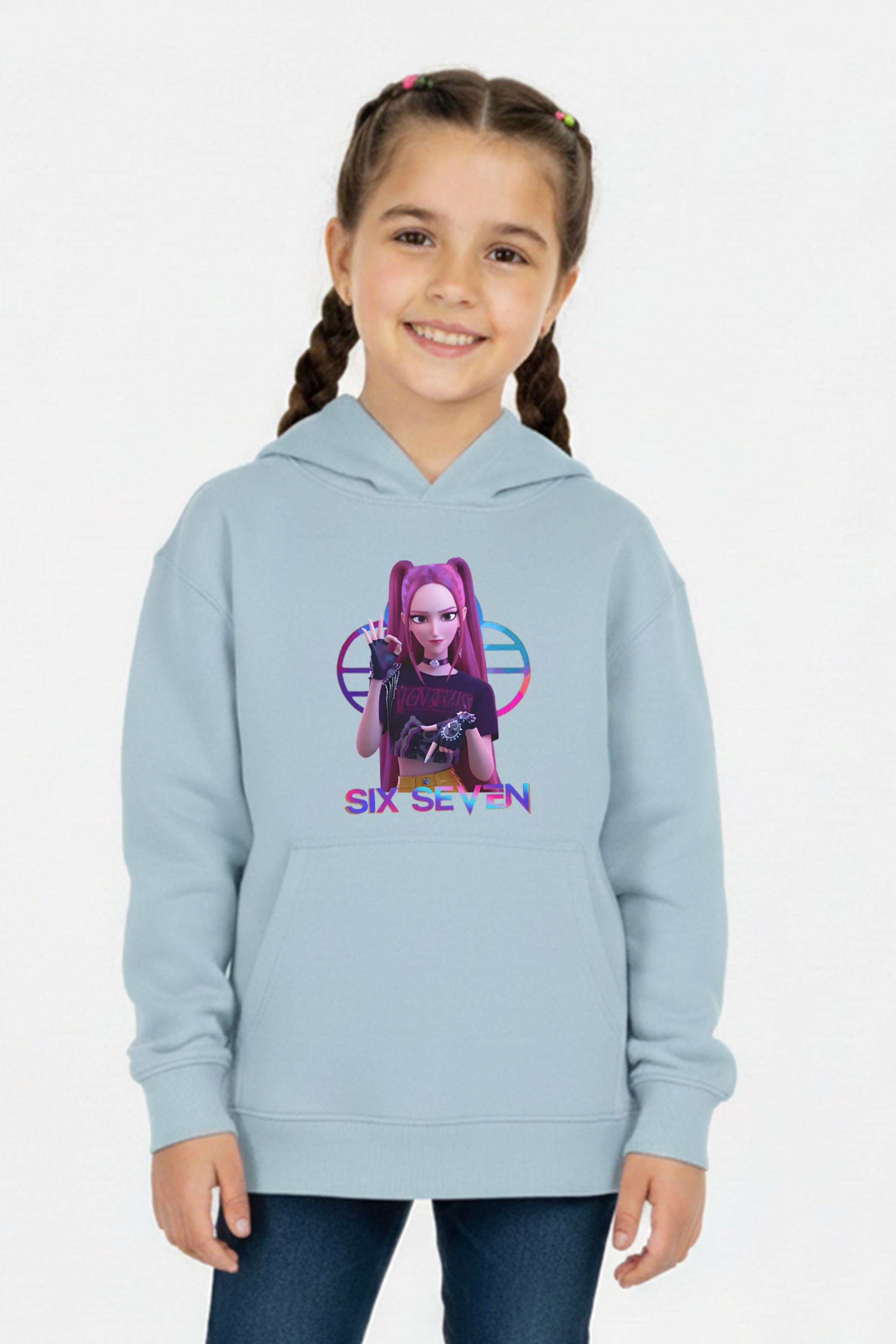 Kids K-Pop Mira Six Seven Graphic Printed Hoodie