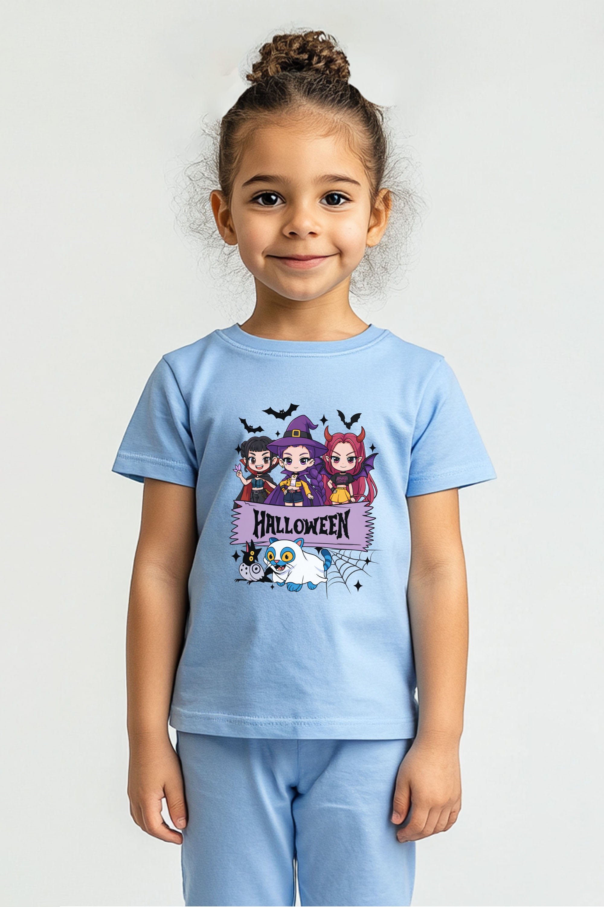 Kids Spooky K-Pop Halloween Printed T-Shirt