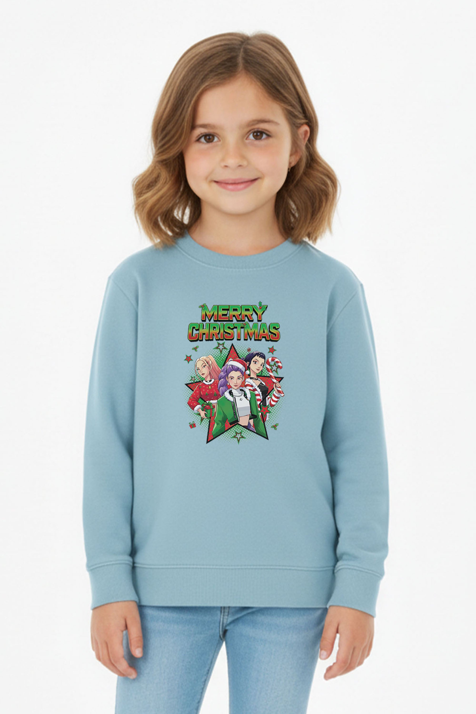 Kids Merry Squad Christmas Printed Sweatshirt