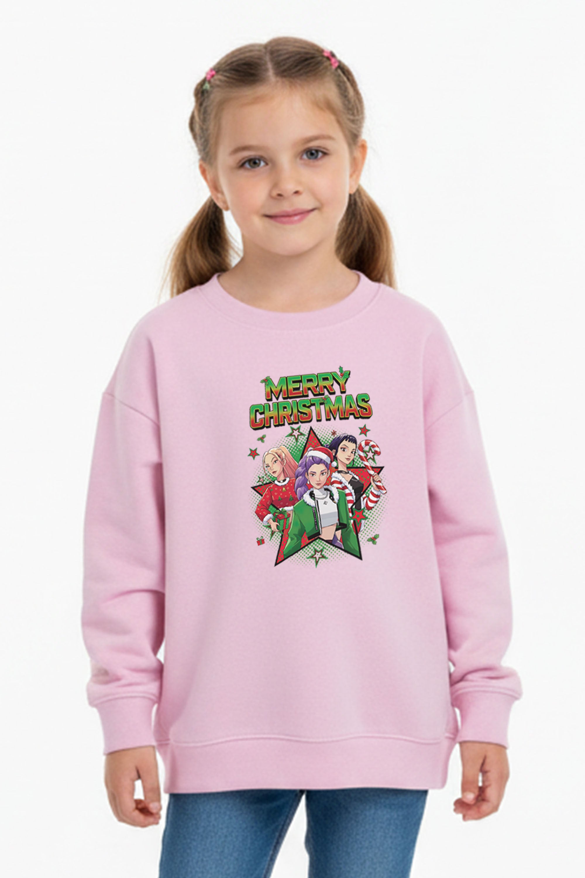 Kids Merry Squad Christmas Printed Sweatshirt