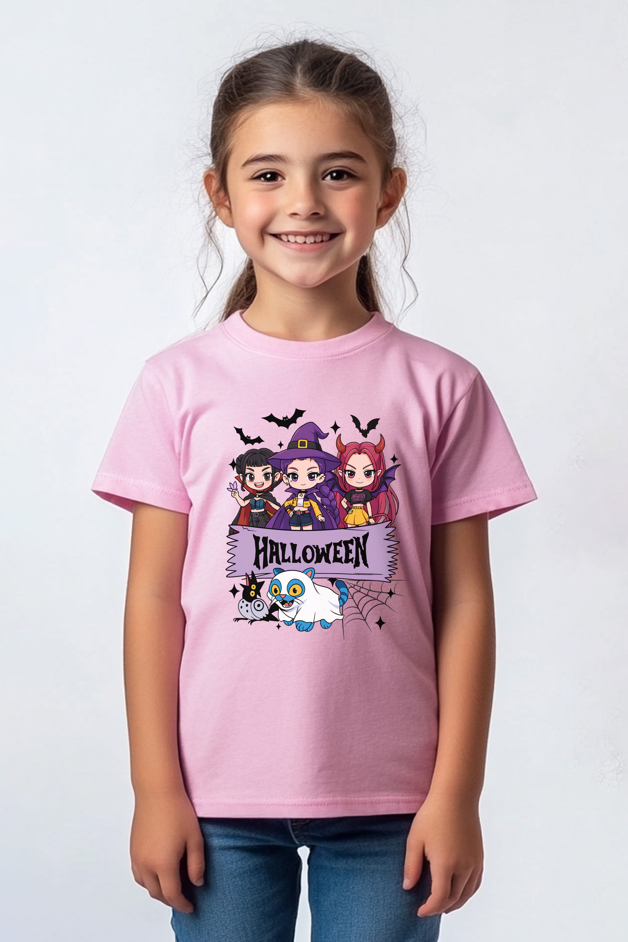 Kids Spooky K-Pop Halloween Printed T-Shirt
