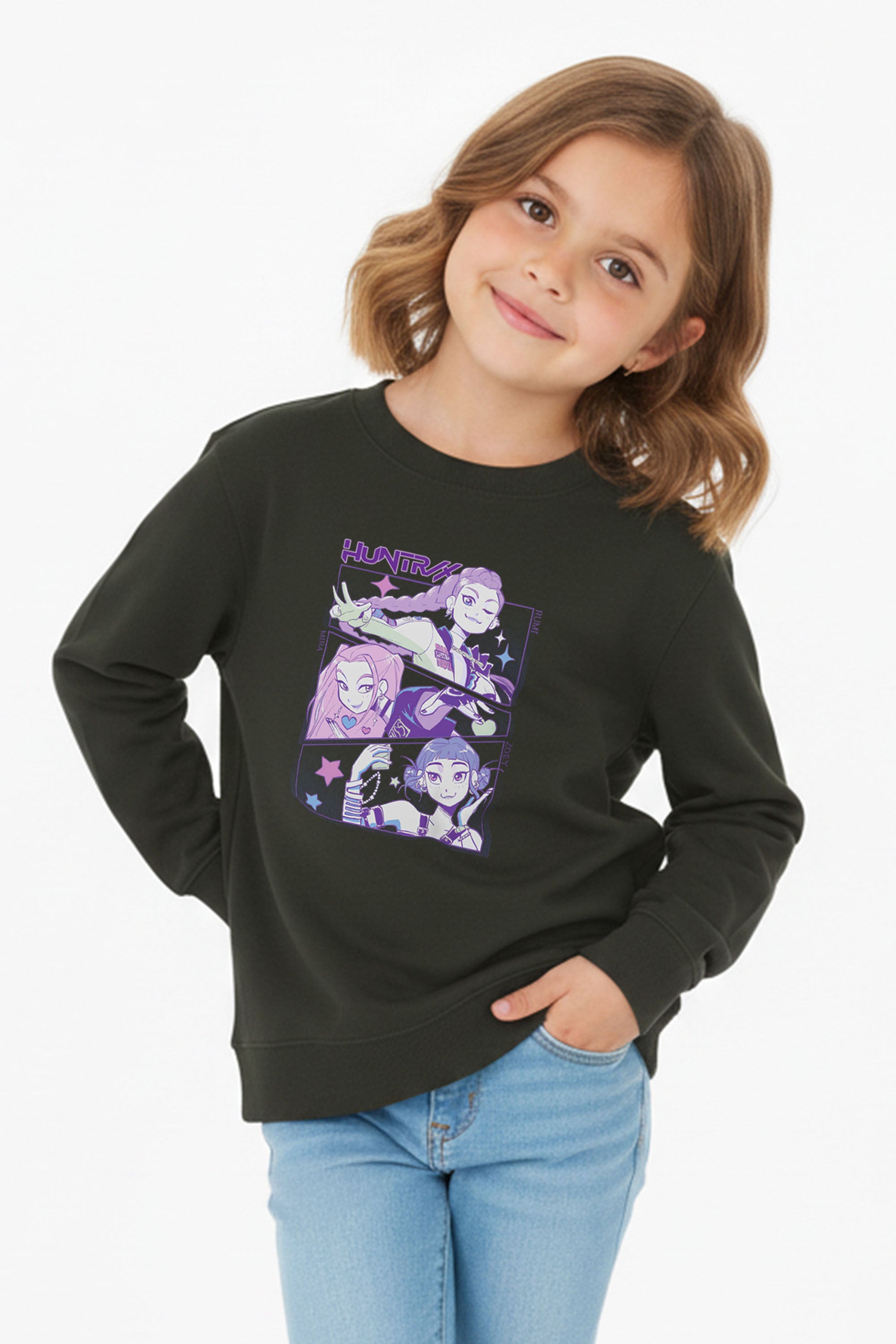 Kids Huntrix K-pop Anime Printed Sweatshirt