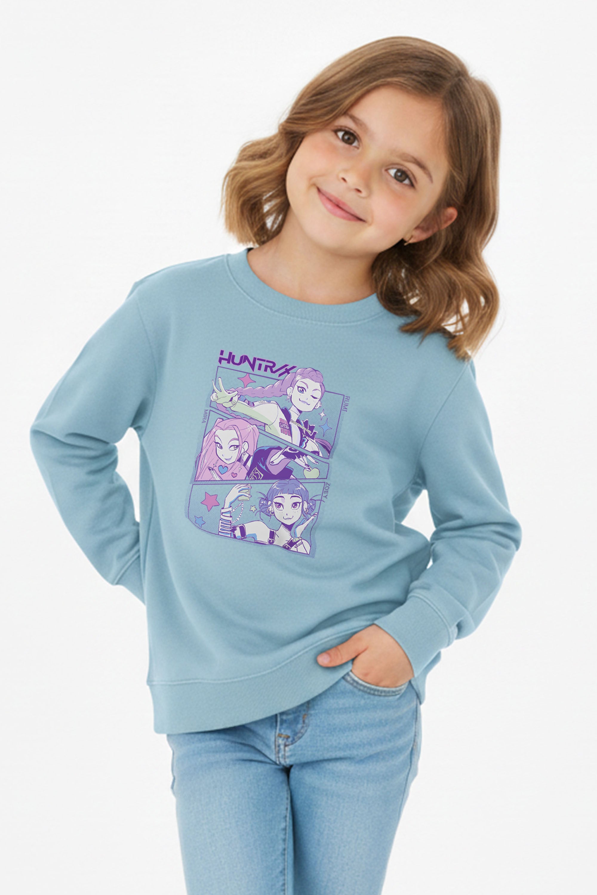 Kids Huntrix K-pop Anime Printed Sweatshirt
