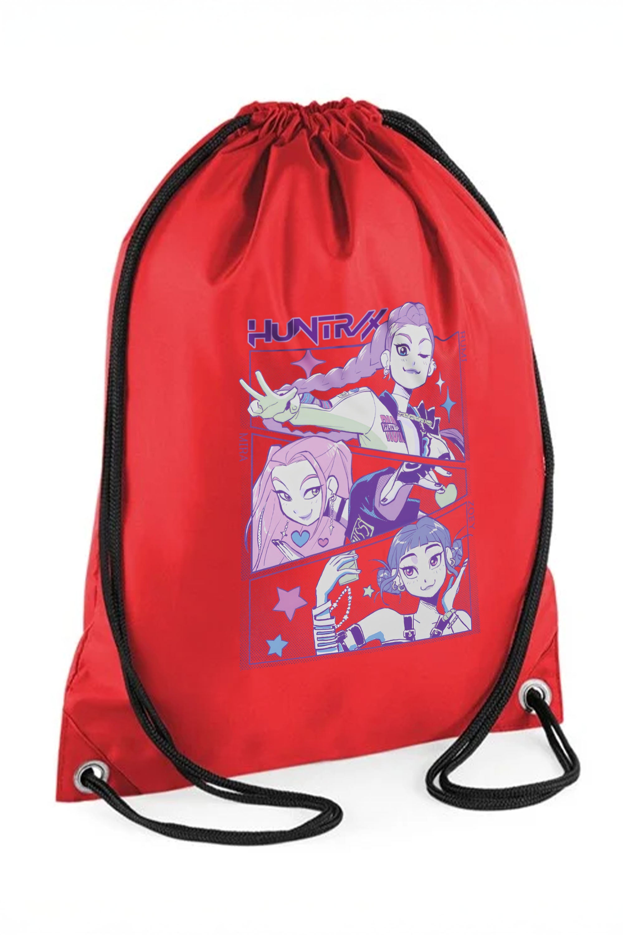 Huntrix K-pop Anime Printed Water-Resistant Pe/Kit Bag