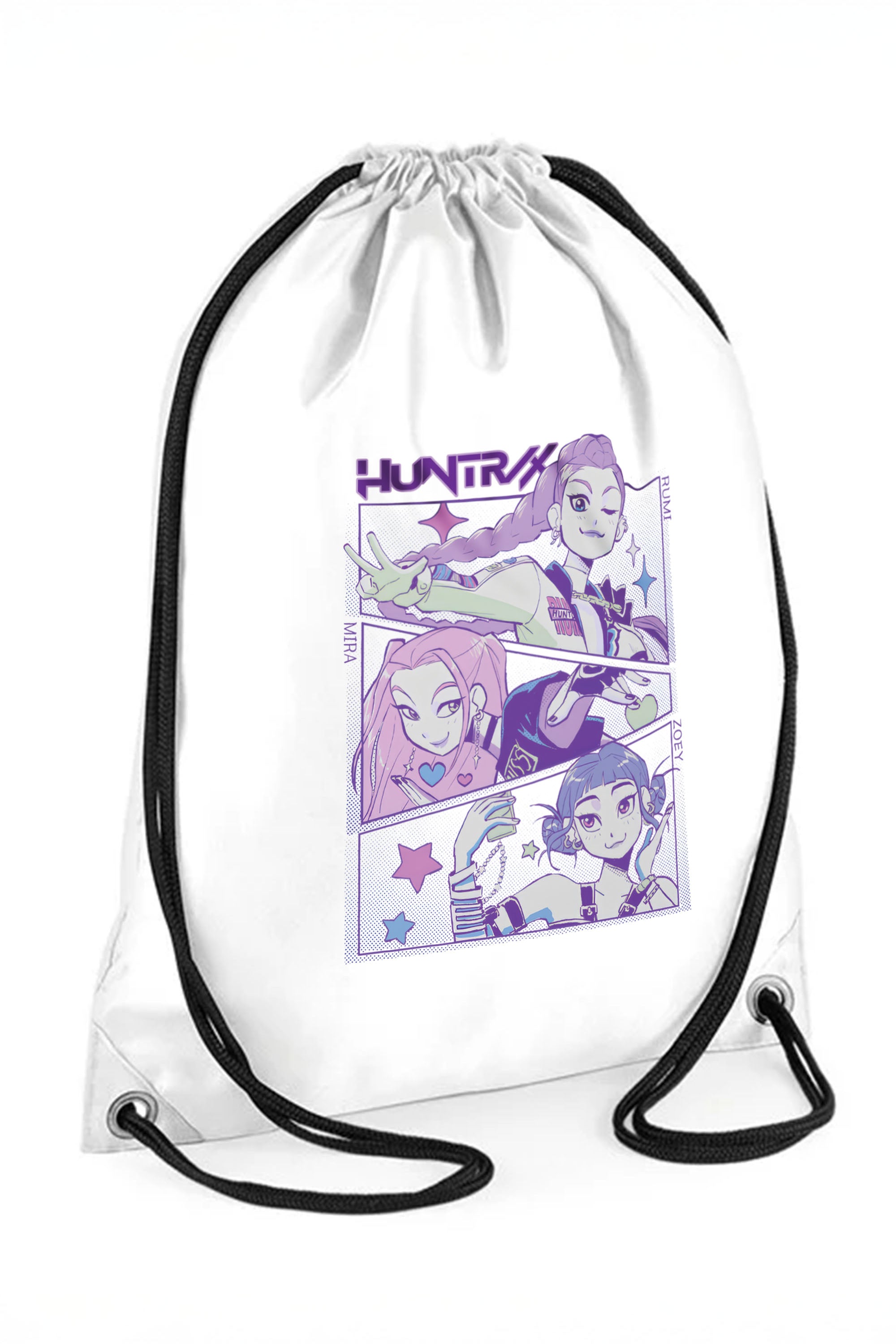Huntrix K-pop Anime Printed Water-Resistant Pe/Kit Bag