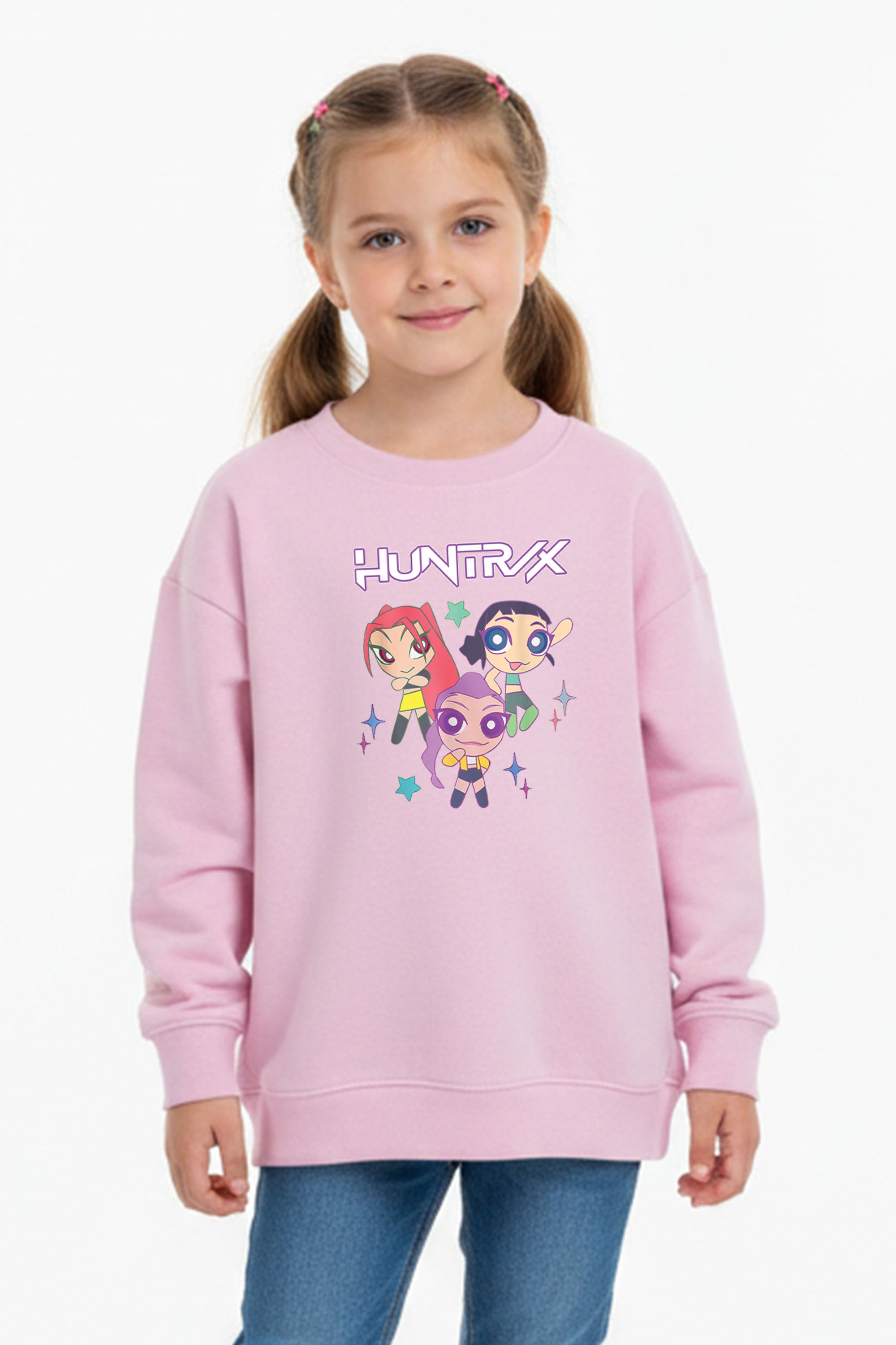 Kids Huntrix Anime Graphic Printed Sweatshirt