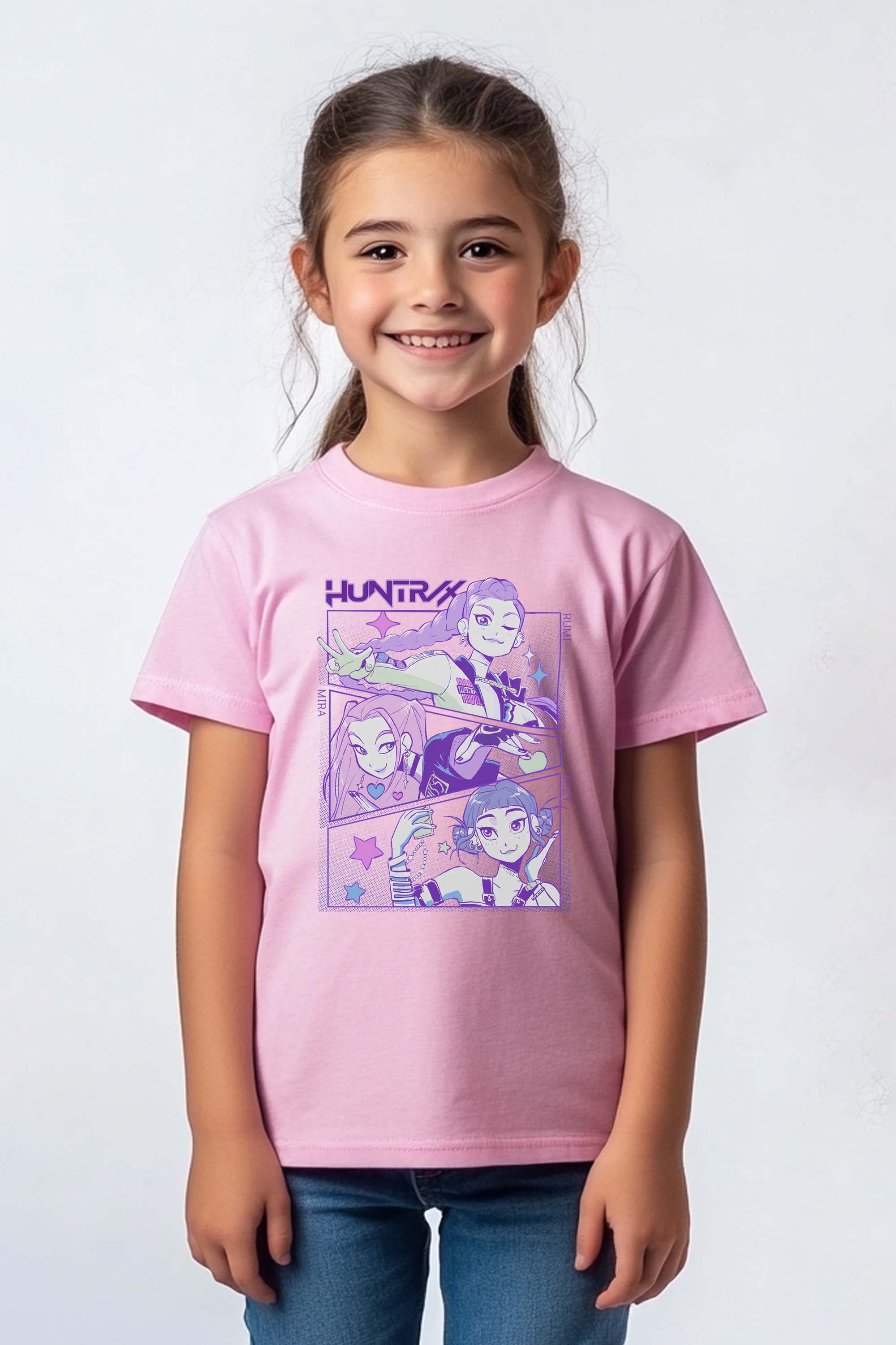 Kids Huntrix K-pop Anime Printed T-Shirt