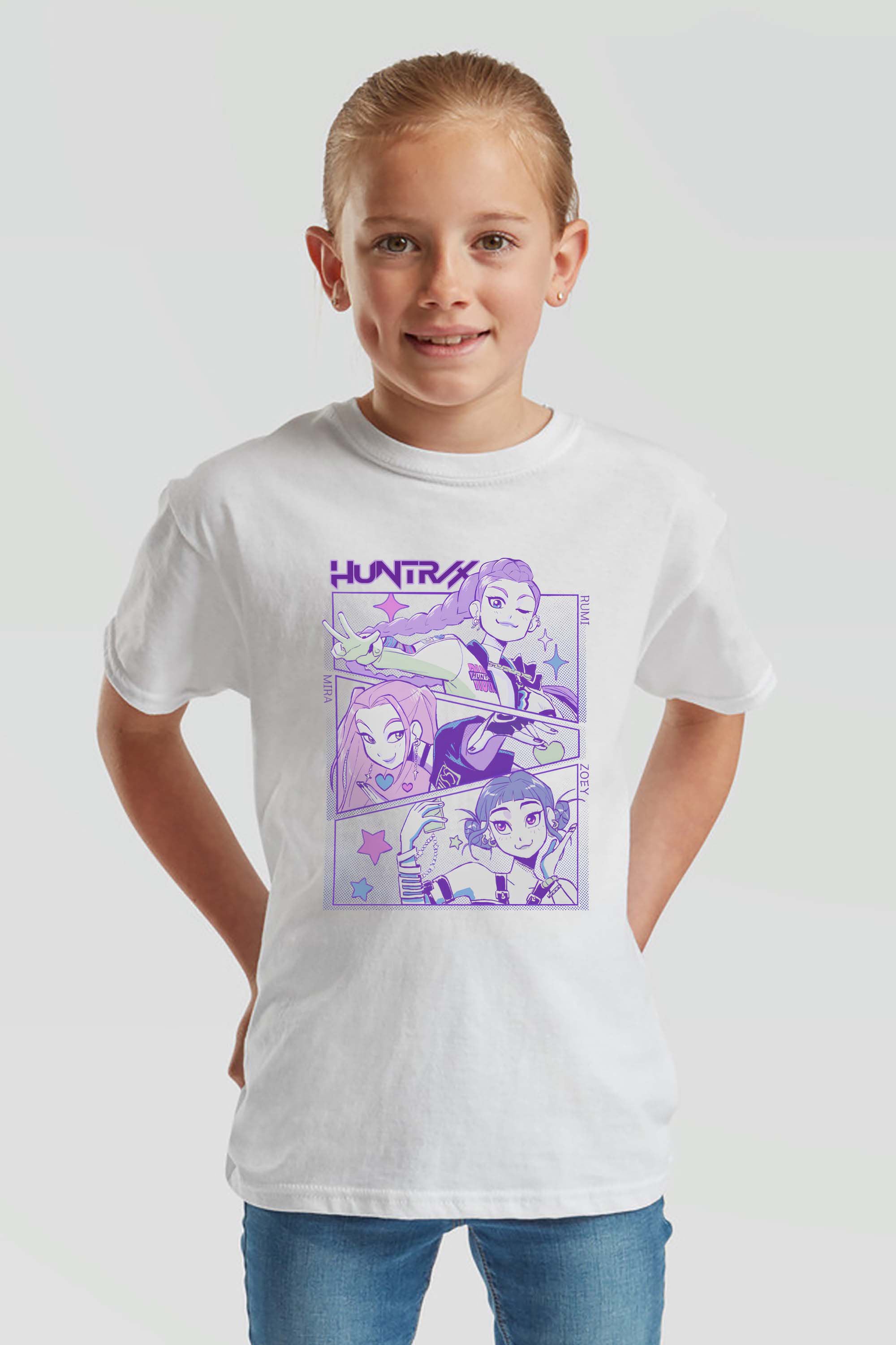 Kids Huntrix K-pop Anime Printed T-Shirt