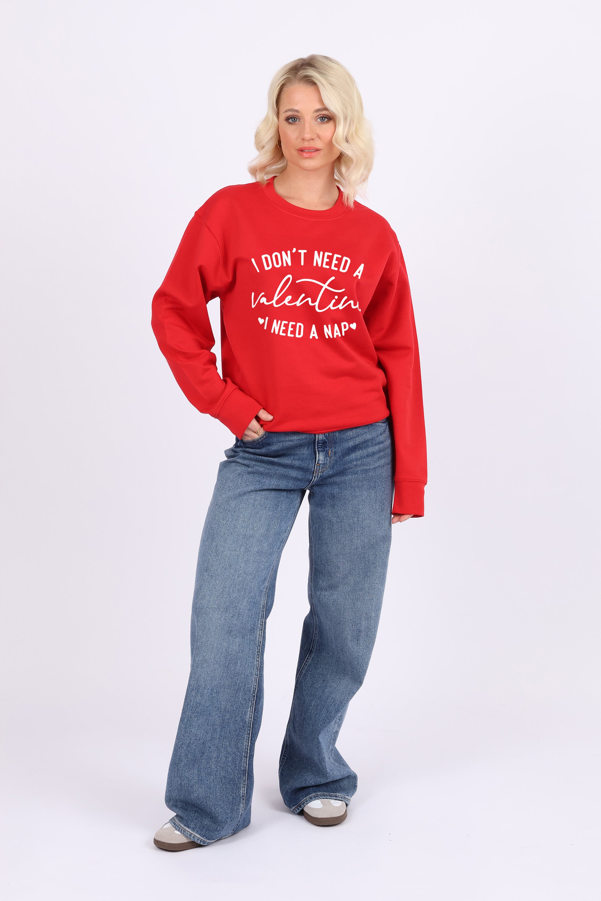 I Don't Need a Valentine Printed Sweatshirt (Pack of 4)