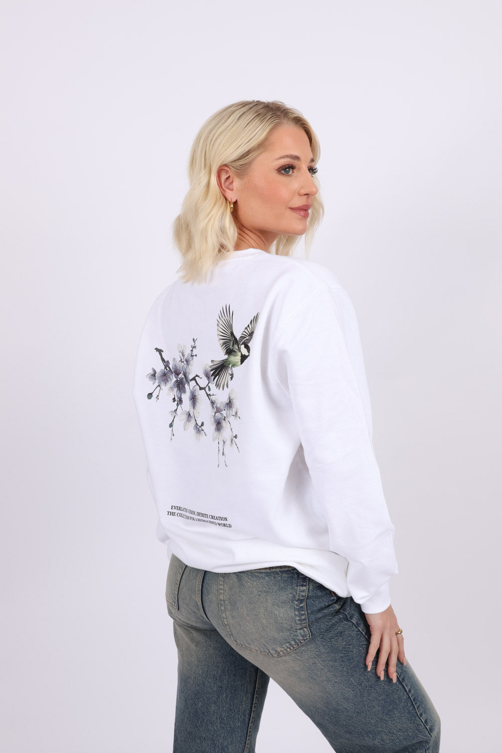 Retraite Front Embroidery &  Printed Back Sweatshirt