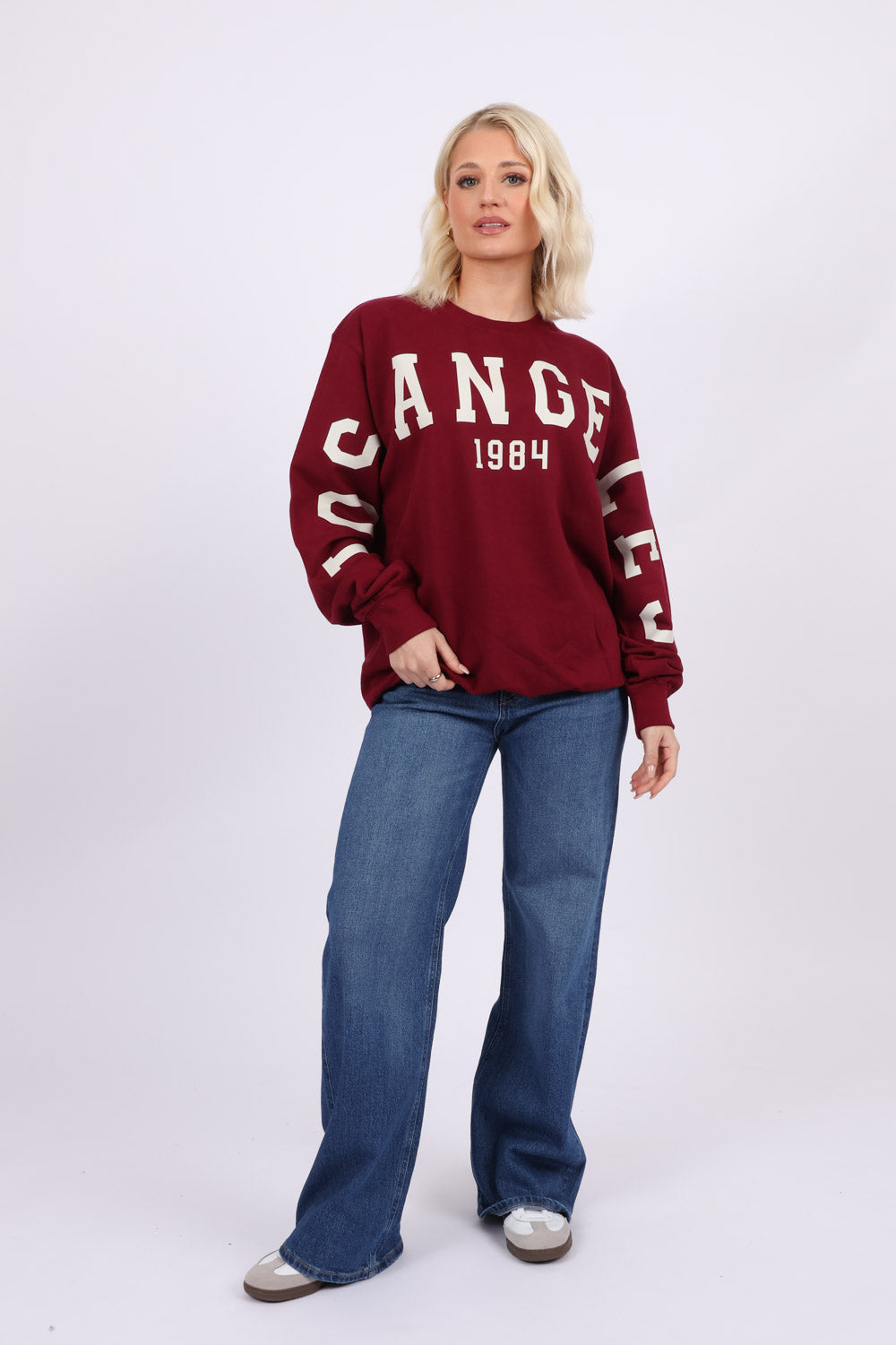 Sleeve-to-Body Los Angeles Print Sweatshirt