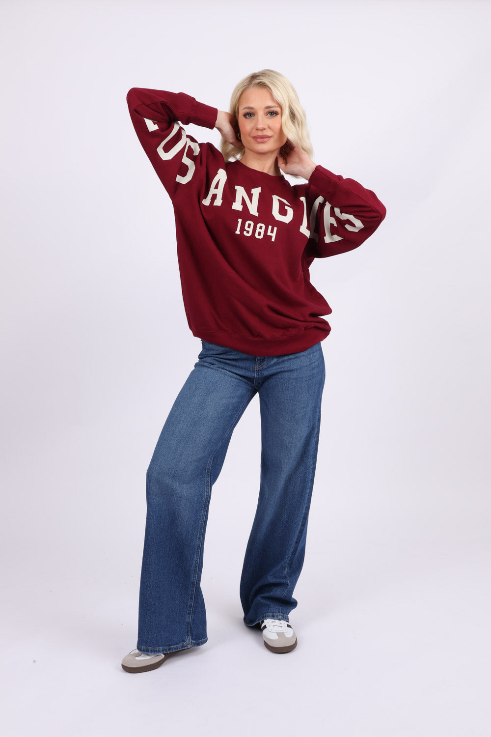 Sleeve-to-Body Los Angeles Print Sweatshirt