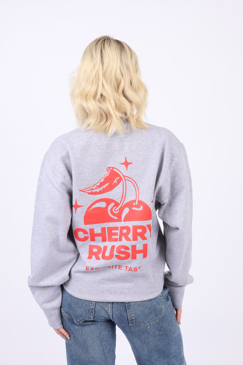 Basic Crew Neck Sweatshirt in Cherry Rush Print (Pack of 4)