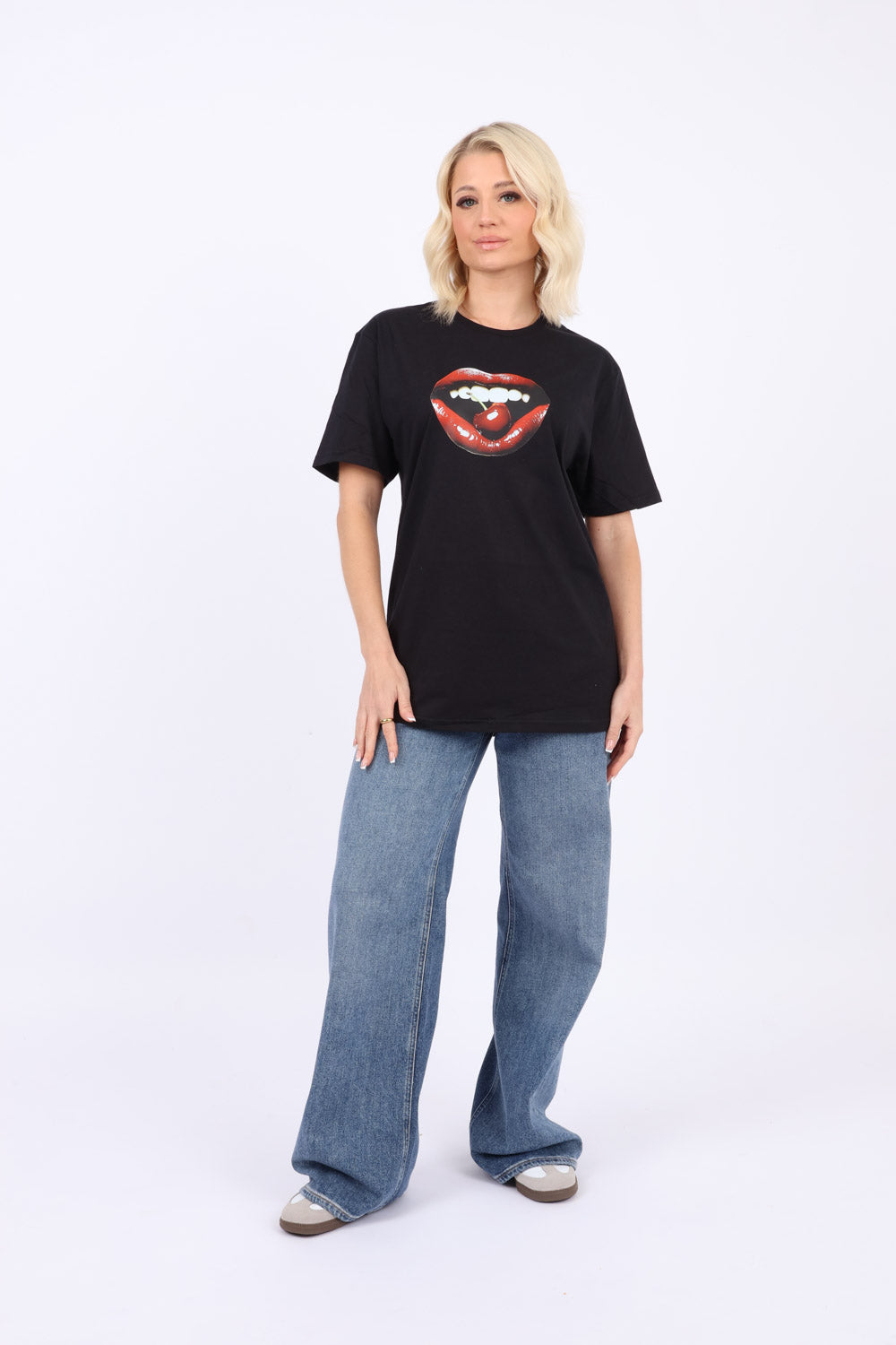 Cherry Lip Printed T Shirt