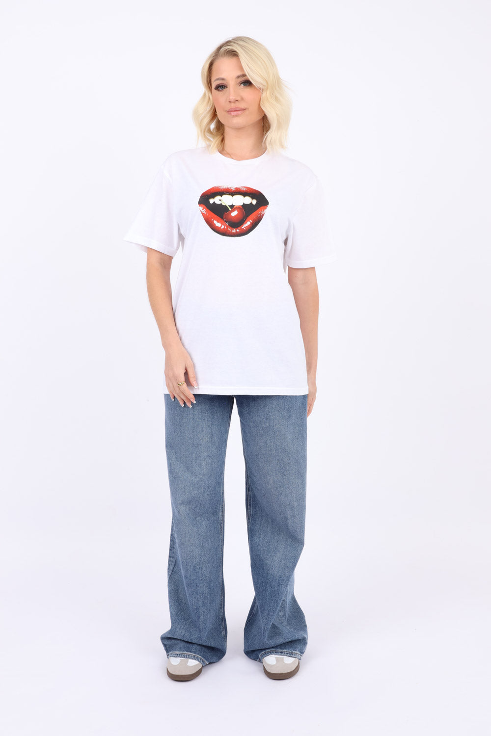 Cherry Lip Printed T Shirt