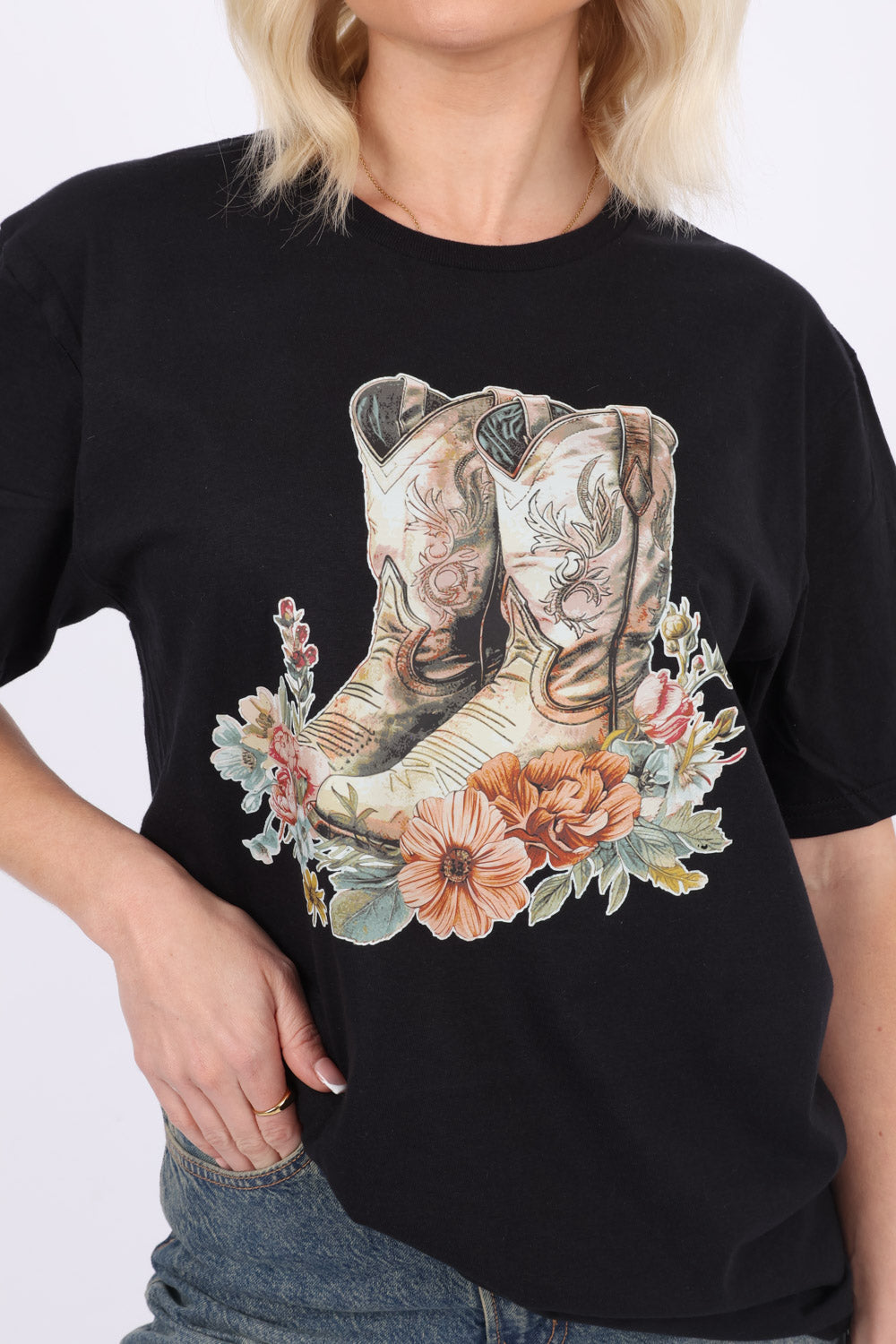 Cowboy boots with flowers T-Shirt