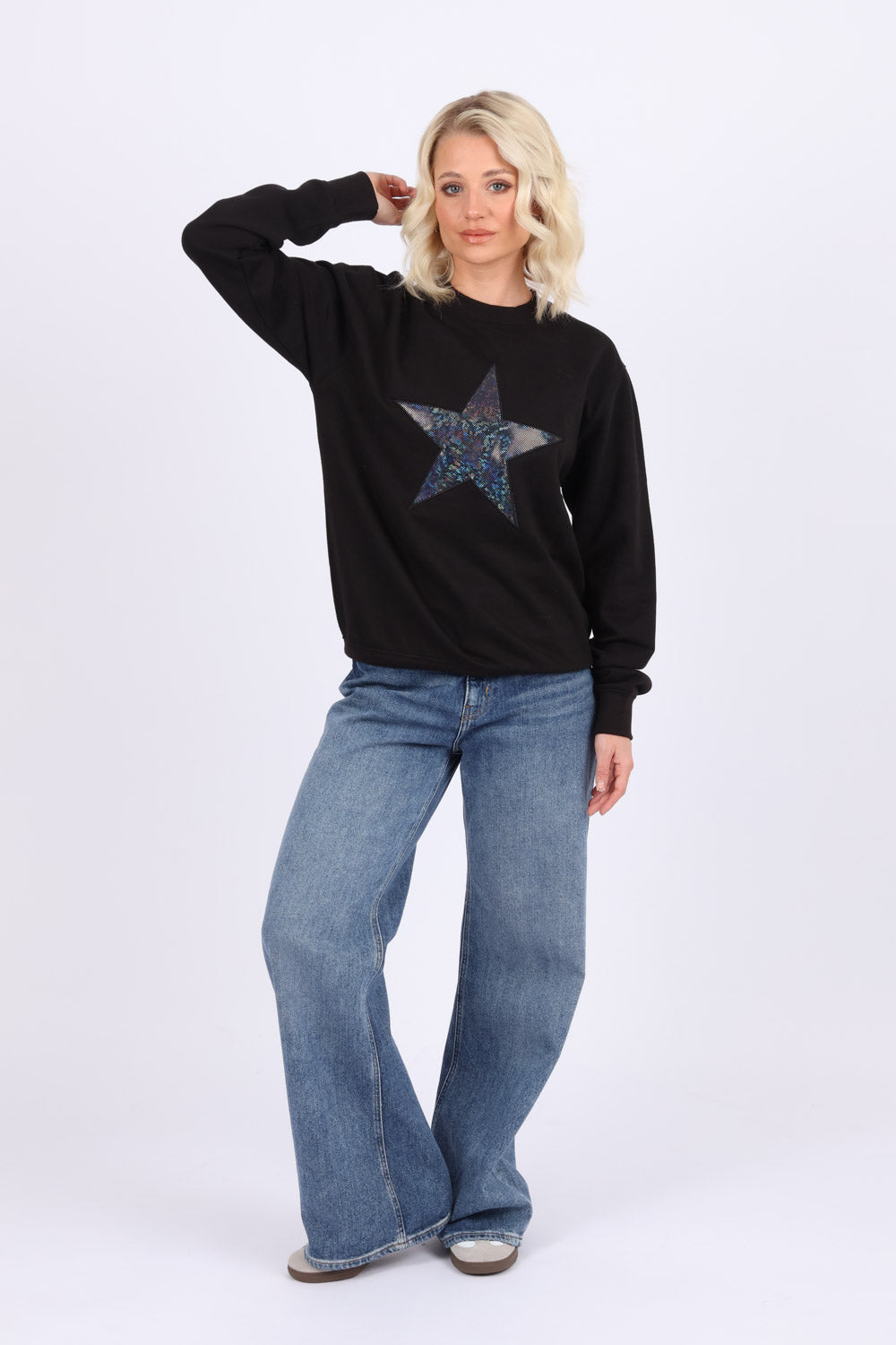 Iridescent Star Appliqué Sweatshirt (Pack of 6)