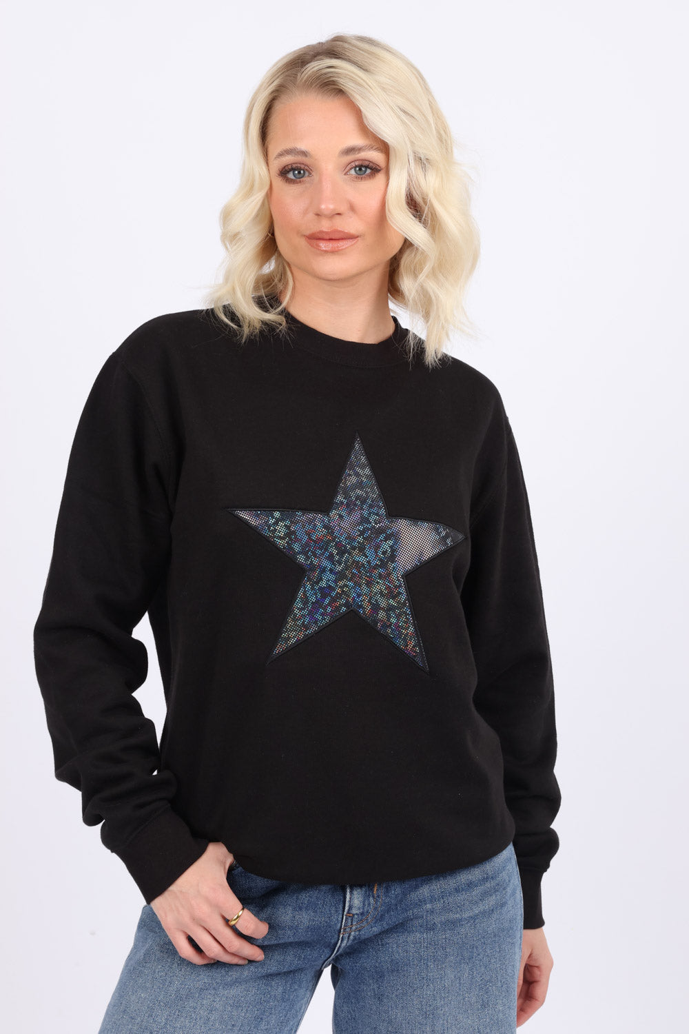 Iridescent Star Appliqué Sweatshirt (Pack of 6)