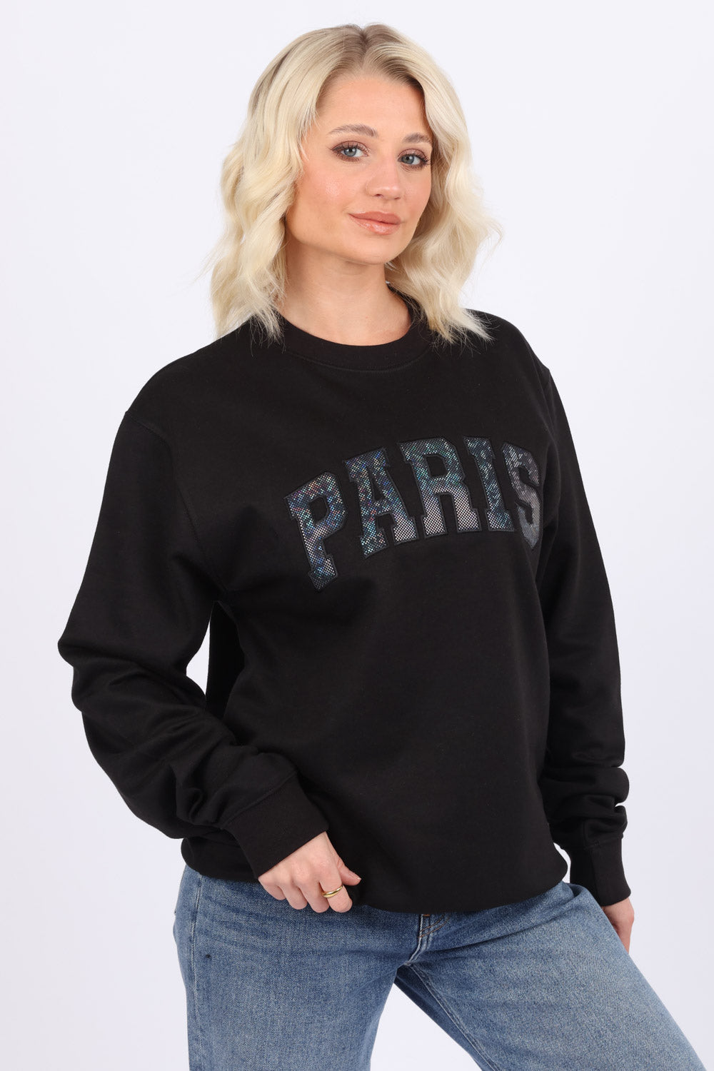 Paris Iridescent Appliqué Sweatshirt (Pack of 6)